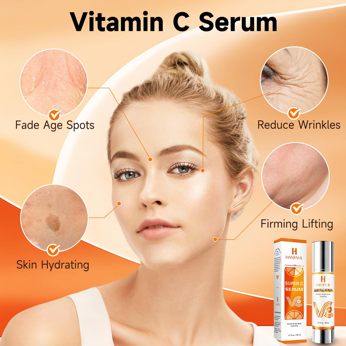 HANYWIL Vitamin C Serum for Mature Skin 20 Vitamin C Face - HANYWIL Official Imagery - 4
