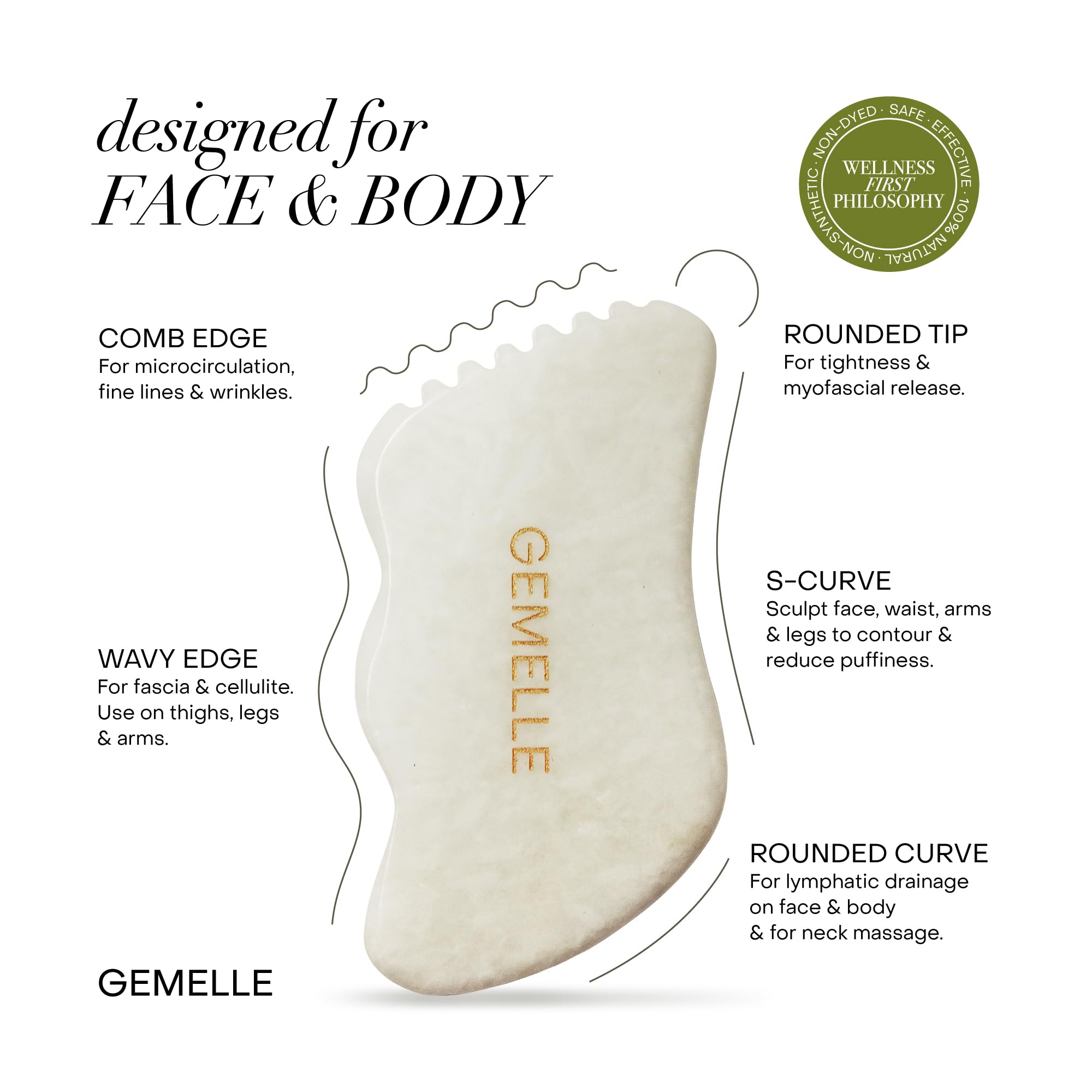 GEMELLE Gua Sha Face Oil + Gua Sha Tool Set - GEMELLE
