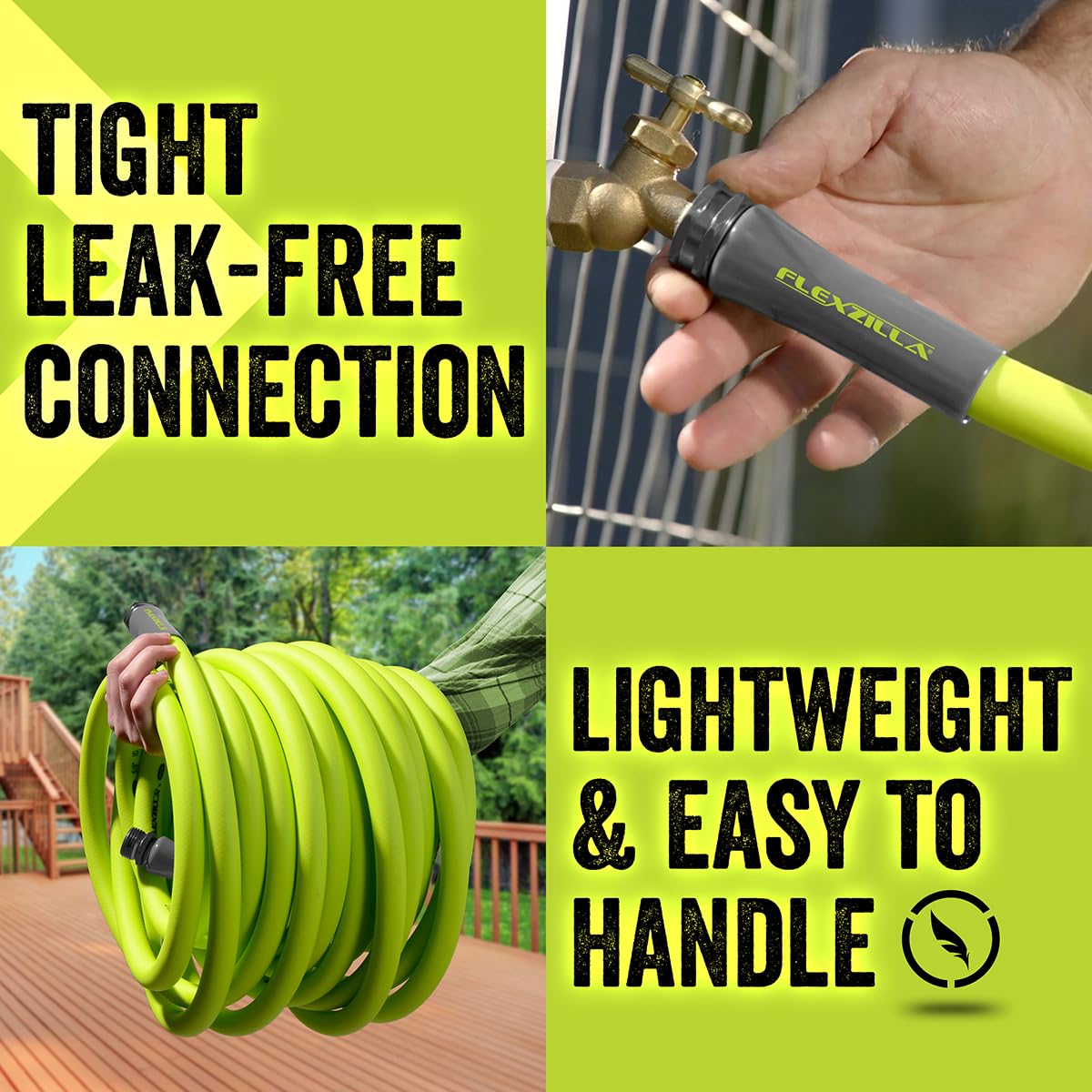 Flexzilla Garden Hose 5/8 in. x 100 ft., Lightweight All-Weather - Flexzilla Official Product View 9