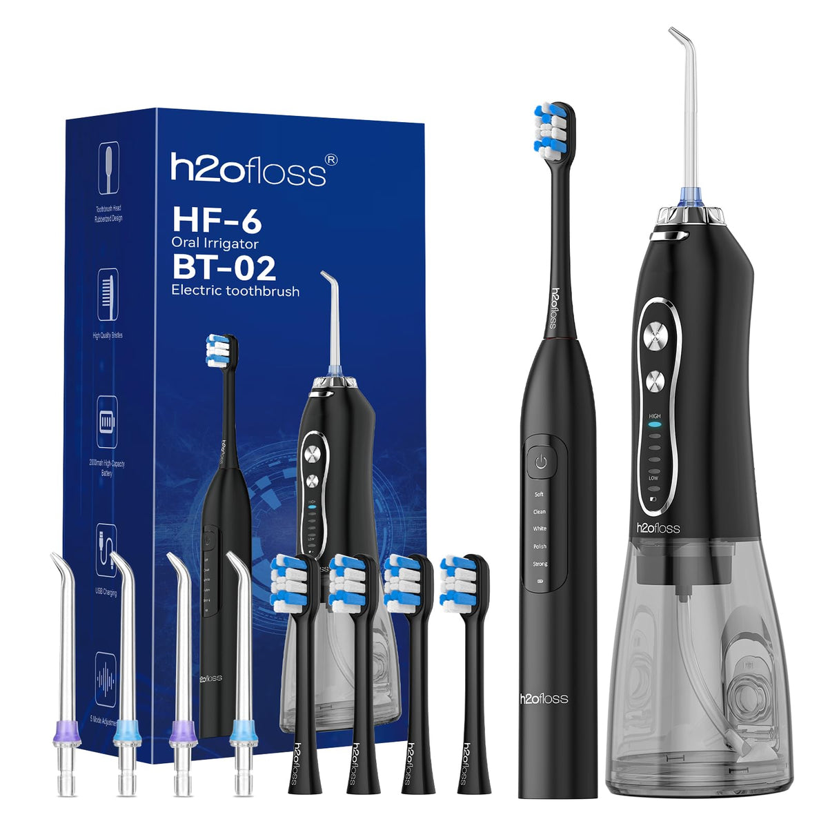 H2ofloss Electric Toothbrush and Water Flosser Combo 2 in 1 - H2ofloss Official Imagery - 8