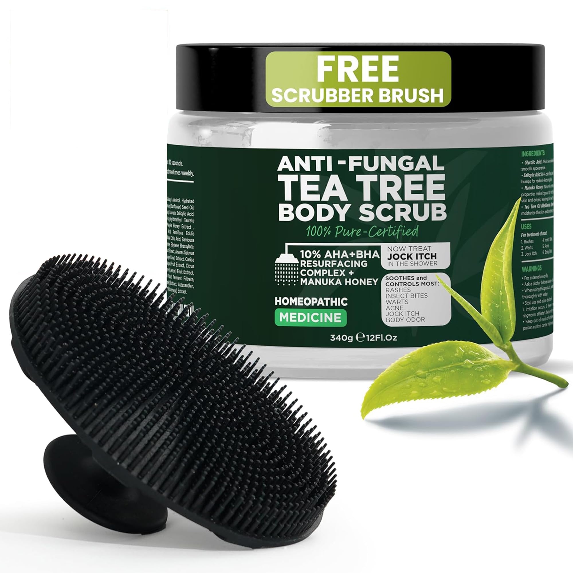 Terramed Antifungal Body Scrub with Tea Tree Oil 4-in-1