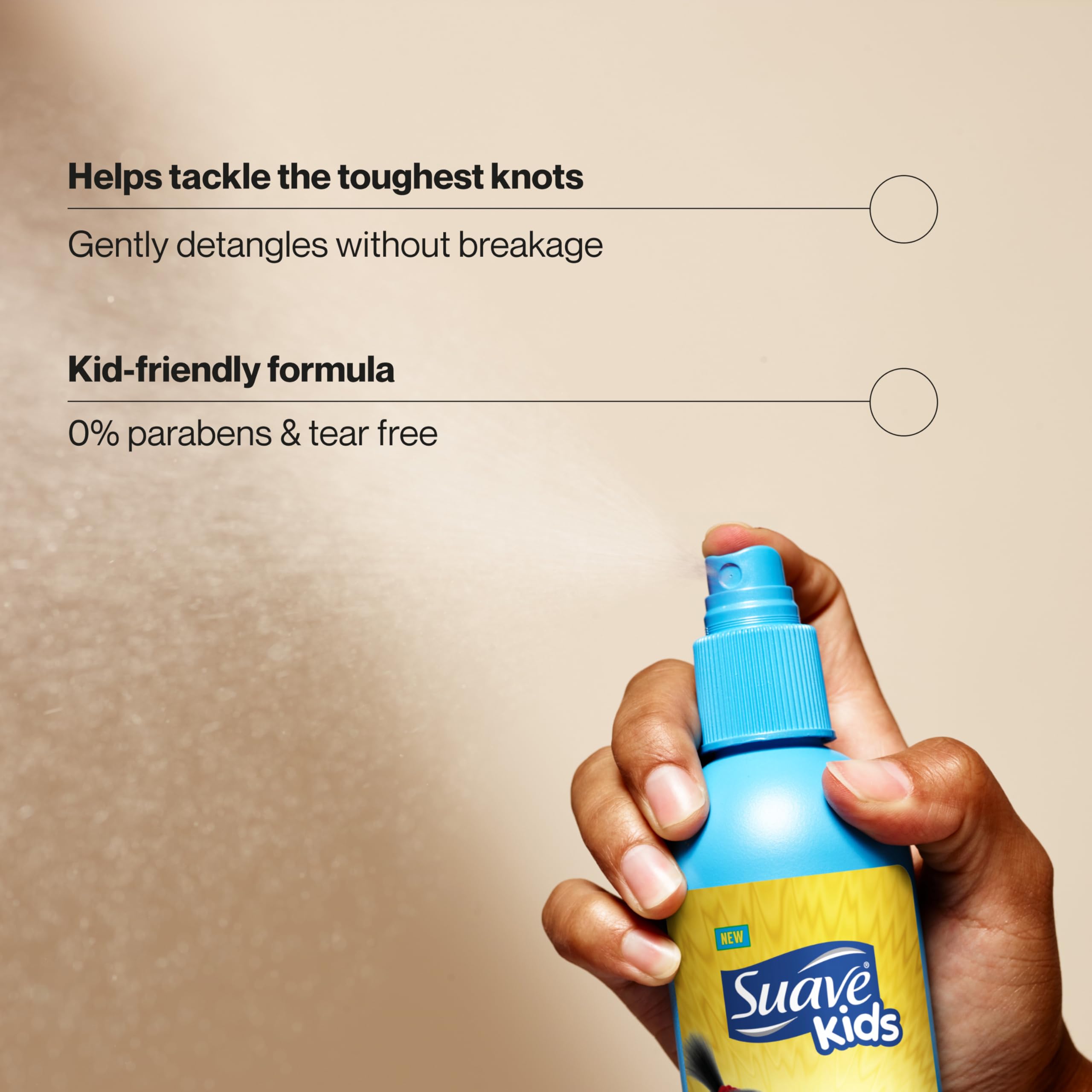 Suave Kids Detangler Spray Minions, Hair Detangling, Removing Knots and Making Kids Locks Soft, Smooth, and Shiny, 10 oz, Pack of 6