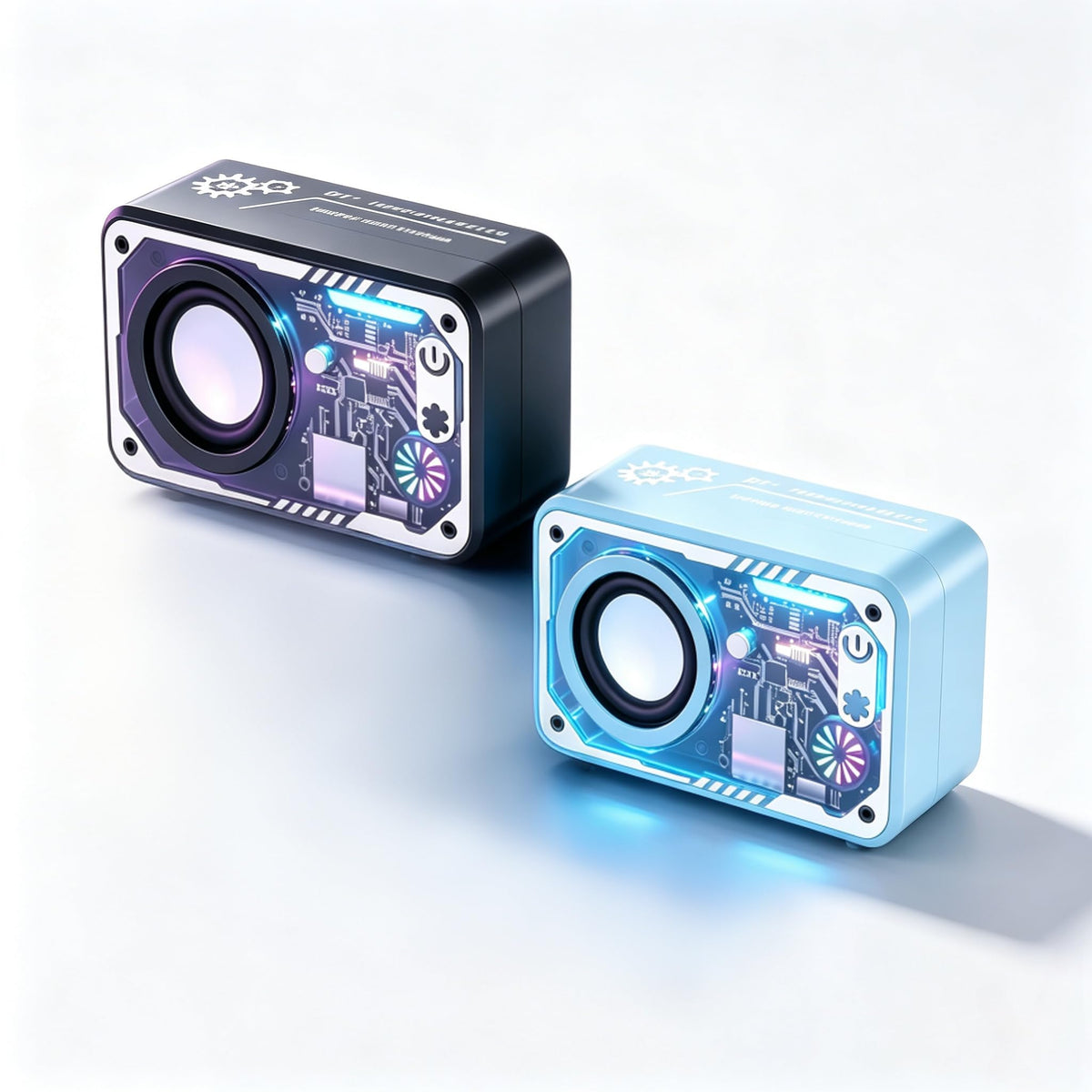 2pcs Portable Wireless Speaker with Glitter LED Light Type C - Premium Selection Official Imagery - 1