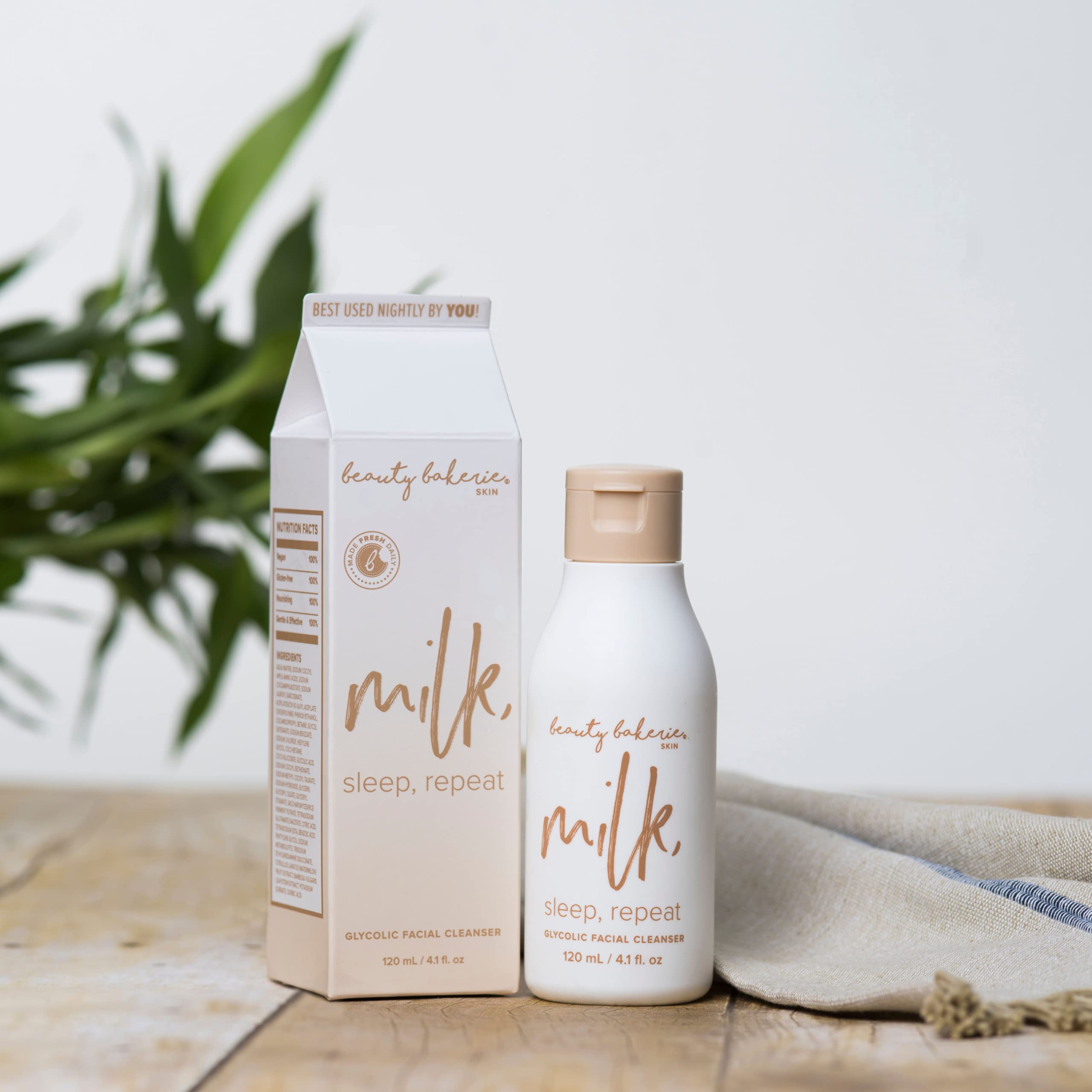 Beauty Bakerie Milk, Sleep, Repeat Glycolic Facial Cleanser, - Beauty Bakerie