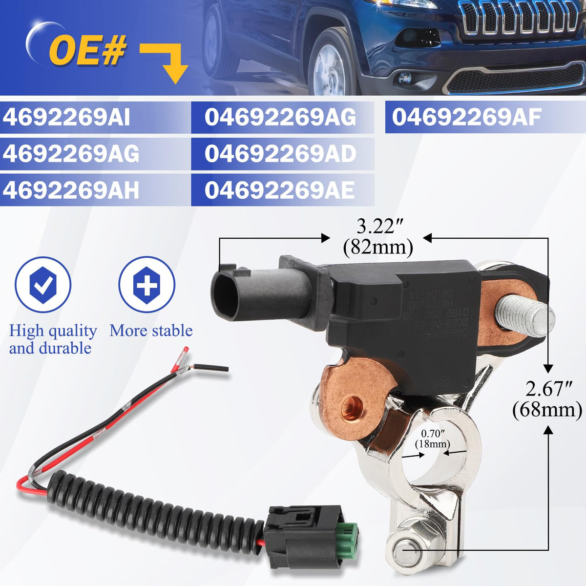 4692269AI Battery Current Temperature Sensor for 13 17 Dodge - X4XZ Official Imagery - 7