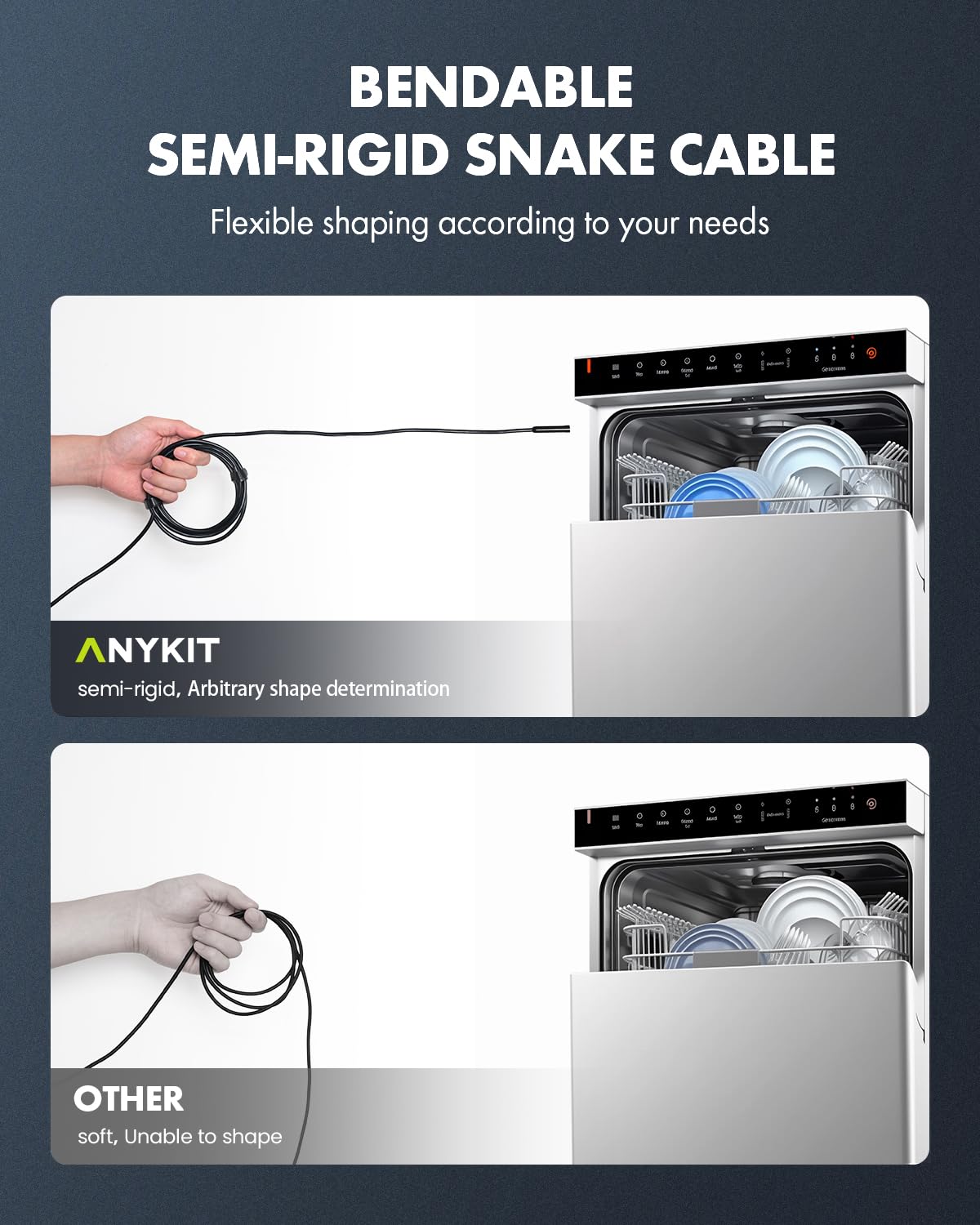 Anykit Dual Lens Endoscope Camera Type C Borescope with 8 - Anykit Official Imagery - 6
