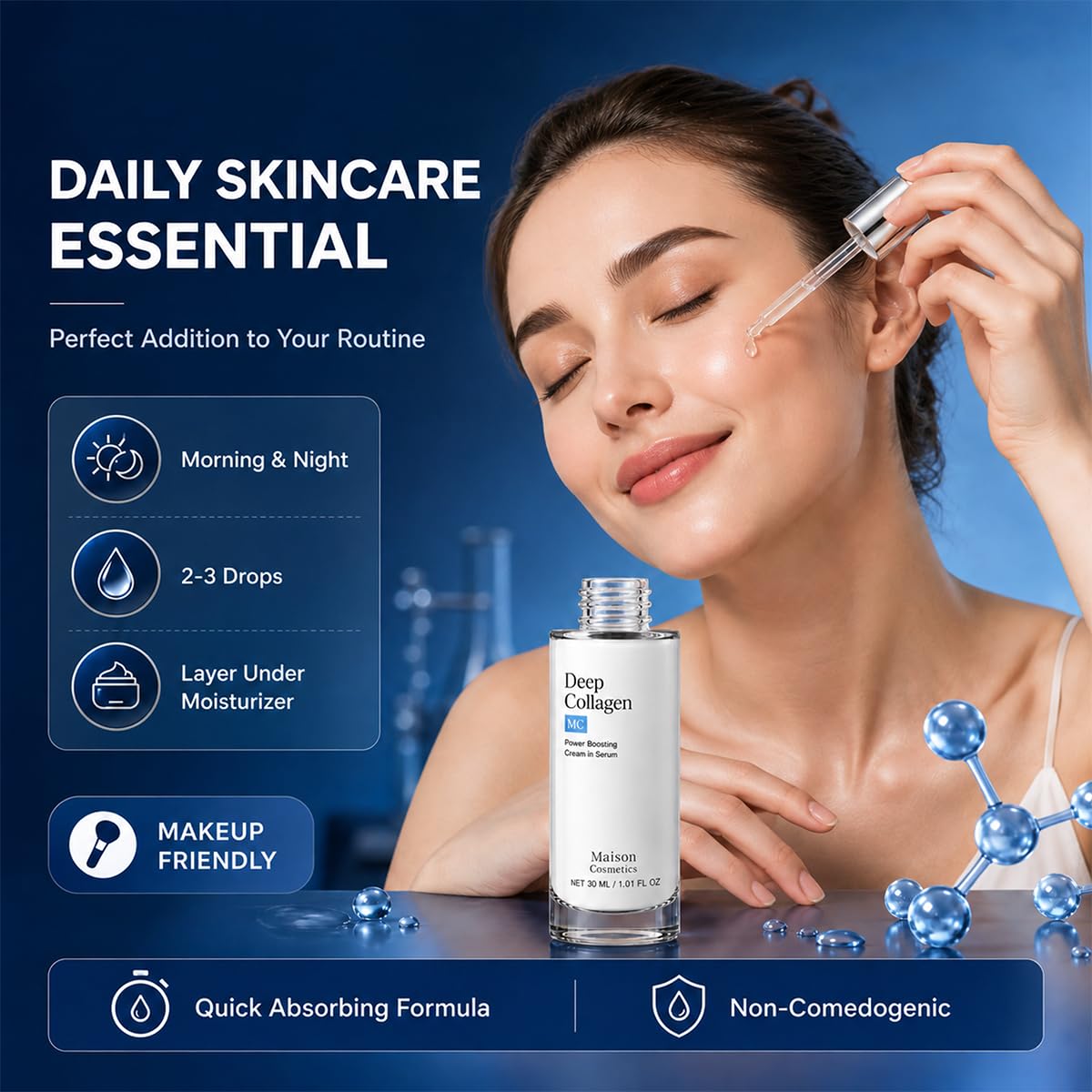 Maison Cosmetics Deep Collagen Serum Korean Collagen Face - Zorlyna Official Imagery - 7