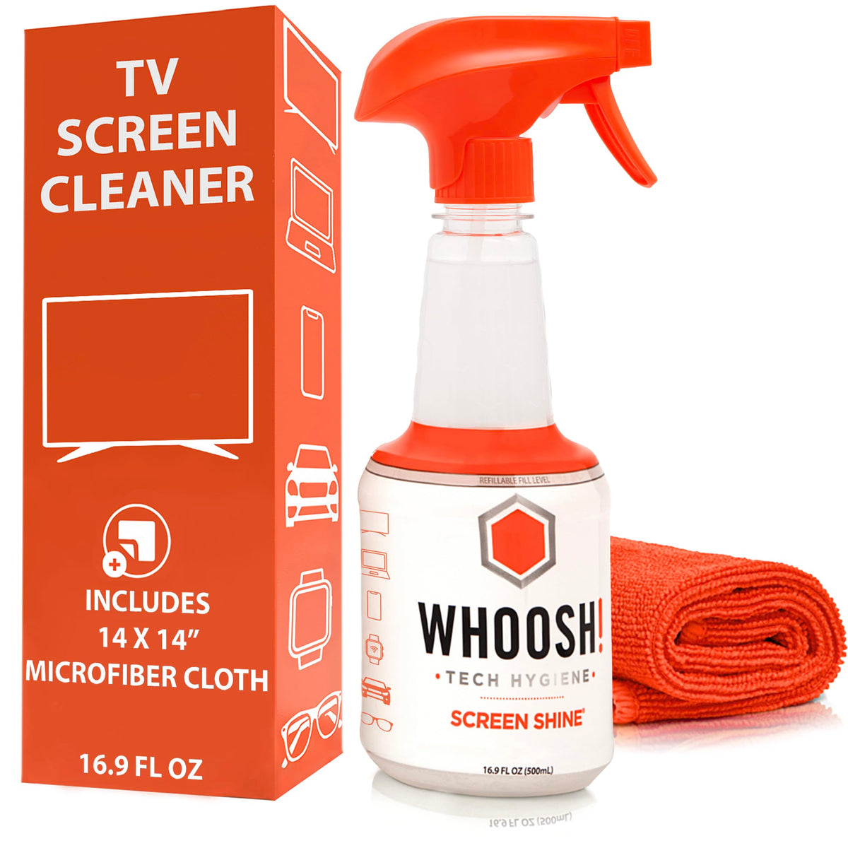 WHOOSH Screen Shine Pro TV Screen Cleaner Cloth Set of 2 16 - WHOOSH Official Imagery - 6