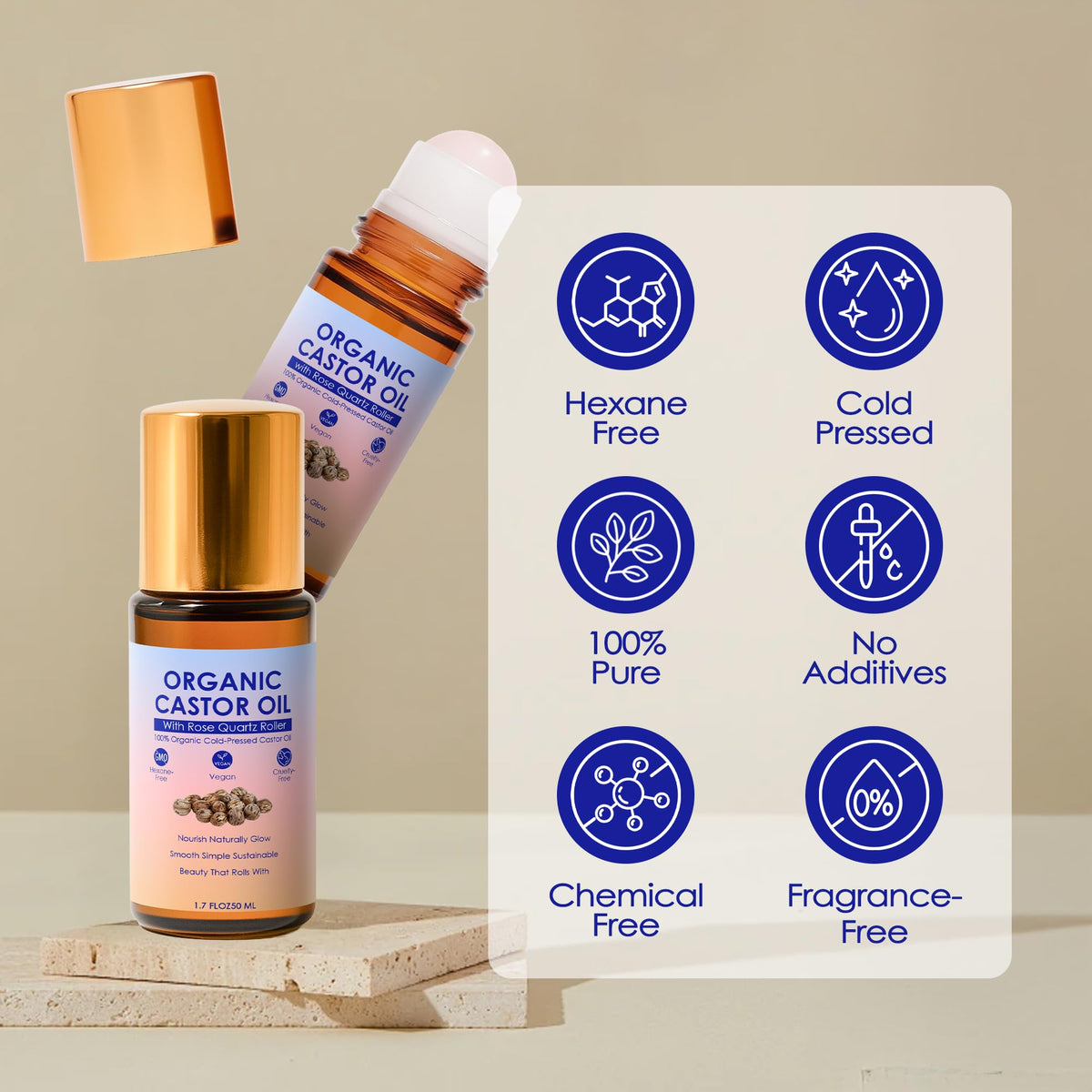 Castor Oil Organic Cold Pressed Castor Oil Rose Quartz - ipxkwll Official Imagery - 7