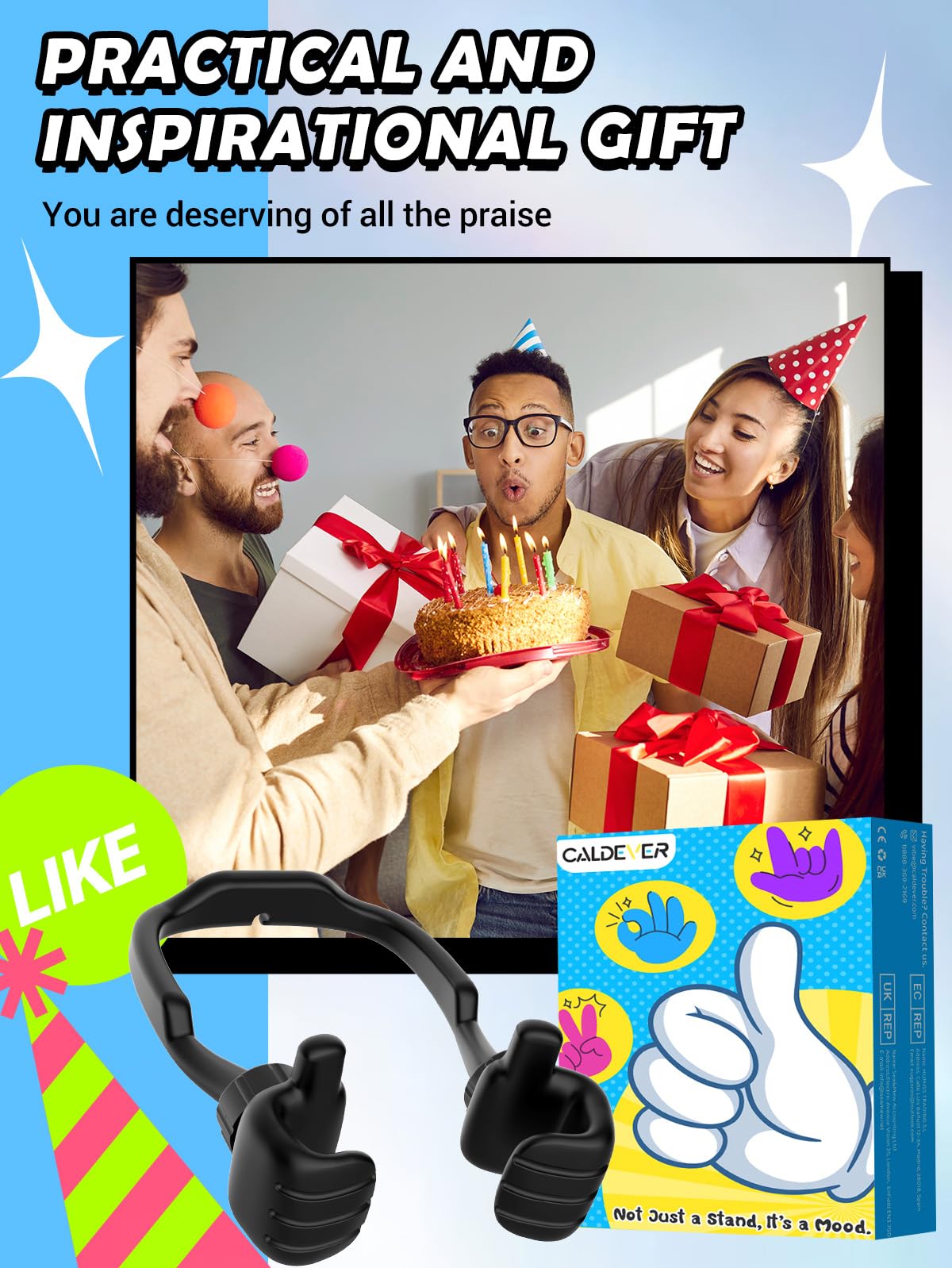CALDEVER Stocking Stuffers for Teens Boys Men Kids Gifts Thumbs Up Laz - View 2