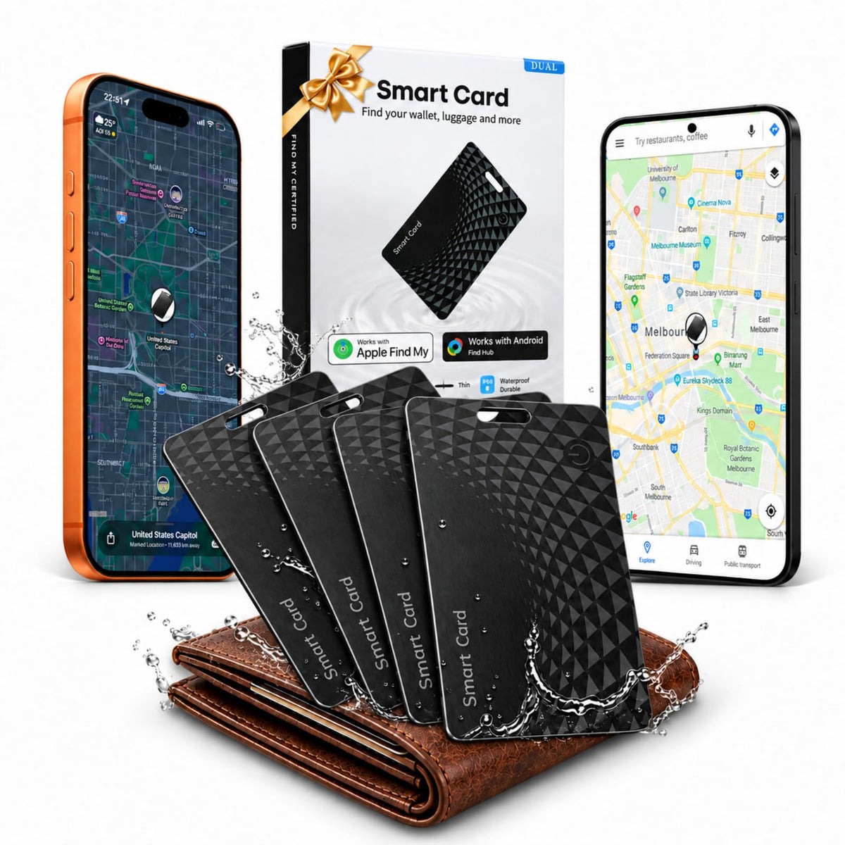 2026 Wallet Tracker Pro 2 Pack Bluetooth Tracking Card for - NozlaID Official Imagery - 8