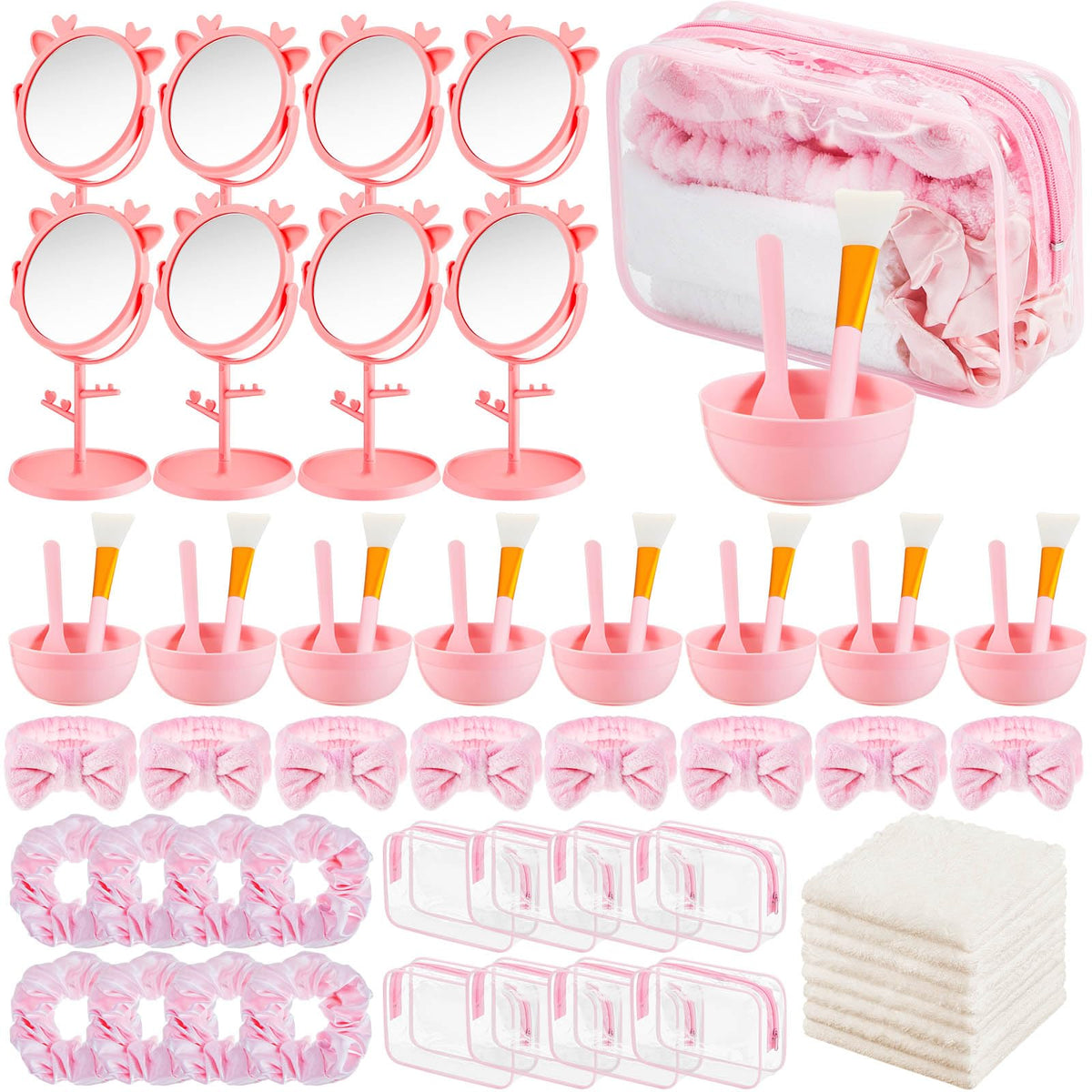 Shinylin 8 Set Spa Sleepover Party Supplies Pink - Shinylin Official Imagery - 1