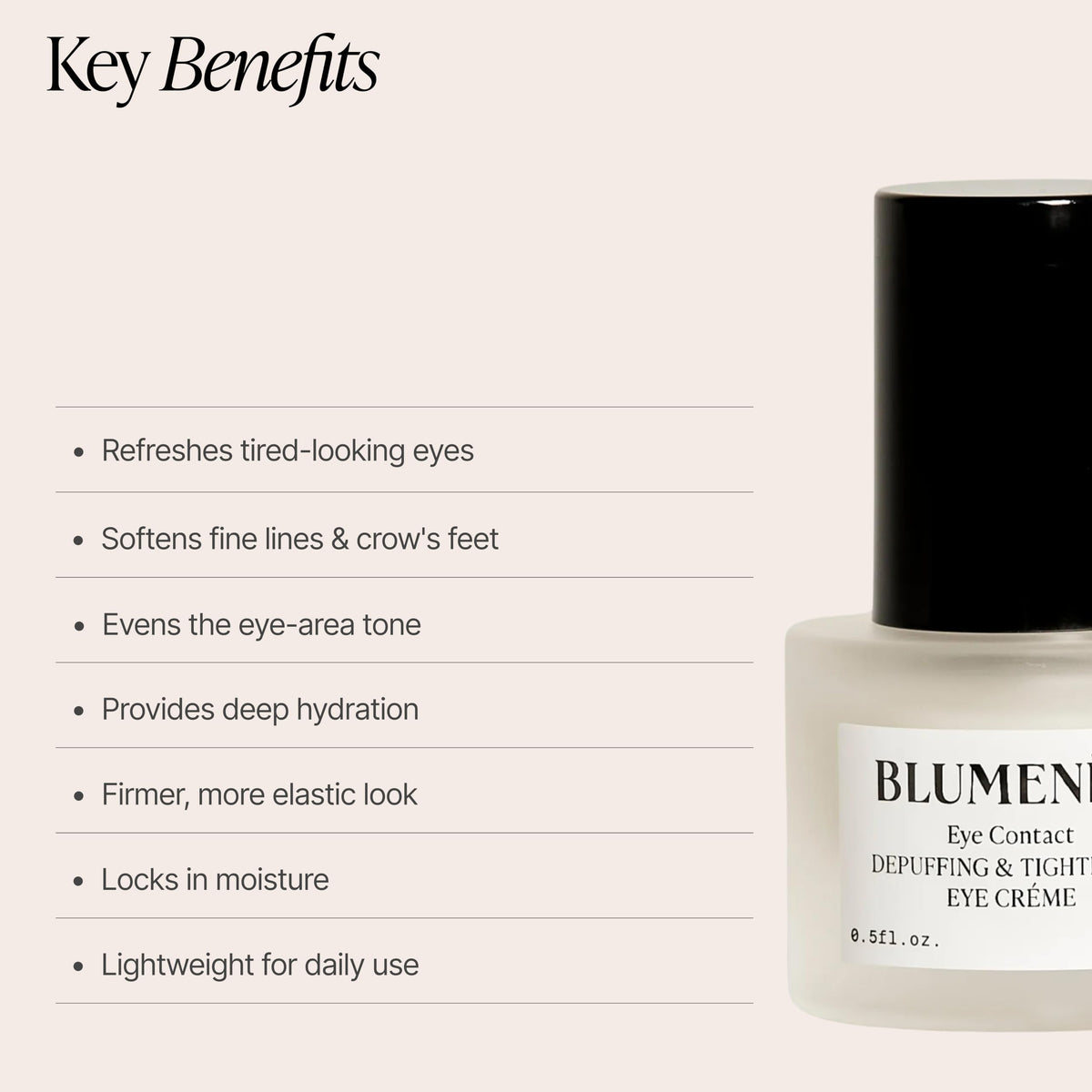 Blumen s Eye Contact Firming Eye Cream for Dark Circles - B Blumenes Natural Solution Official Imagery - 5