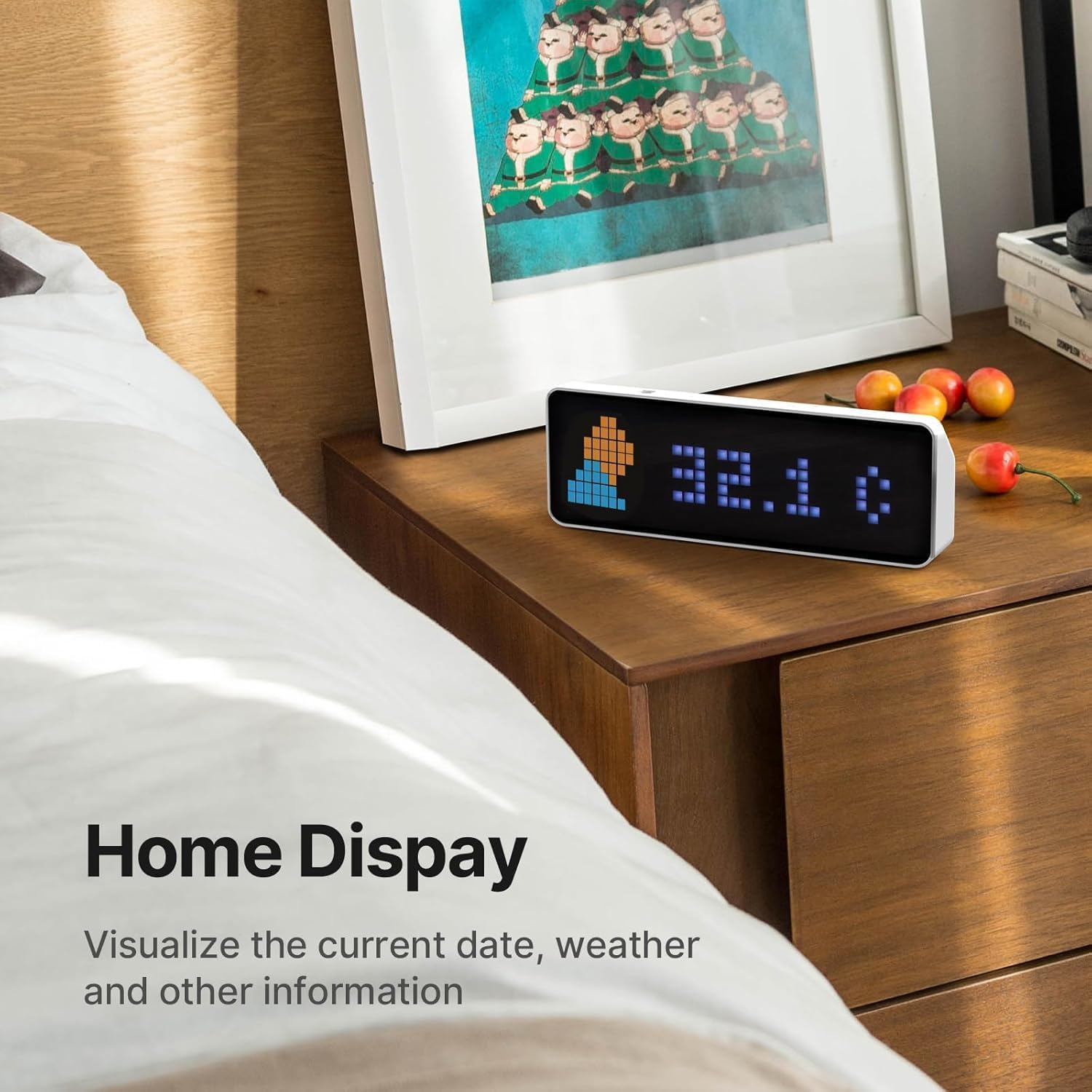 ULANZI TC001 Smart Pixel Clock - Social Media Counter - Digital A - ULANZI Official Product View 3