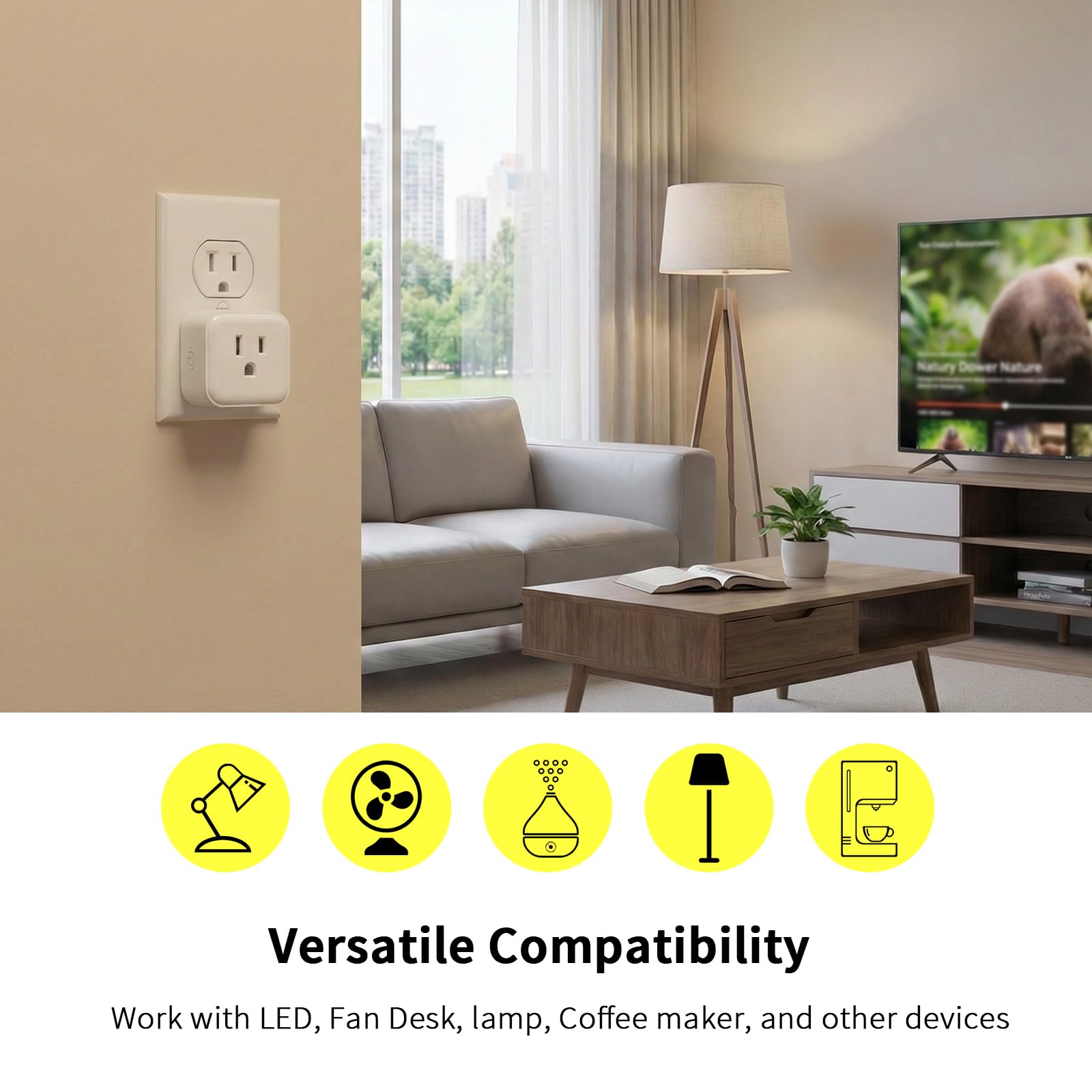 Smart Plug Mini Plug in Z Wave 800 Series Socket with Built - Minoston Official Imagery - 6