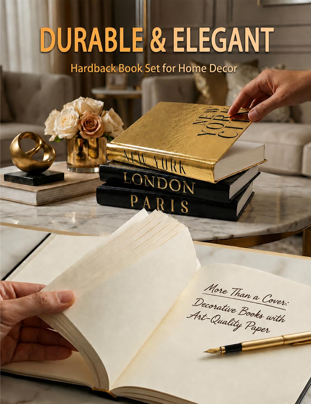 Decorative Books for Home Decor Coffee Table Book Decor - ADUN Stationery Official Imagery - 7