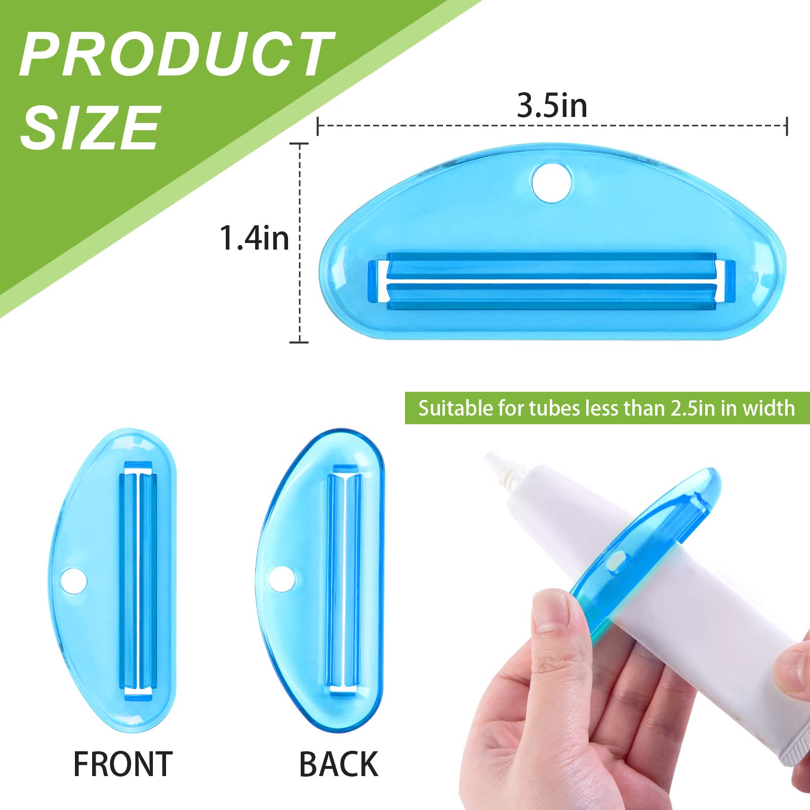 LOVEINUSA Toothpaste Tube Squeezer, 4 PCS Toothpaste Squeezer Rol - LOVEINUSA Official Product View 2