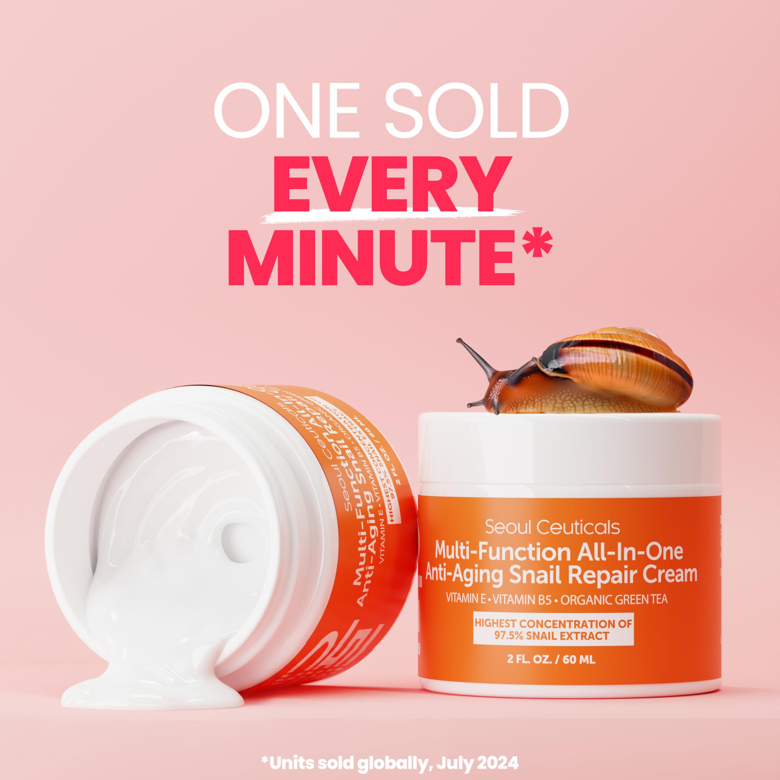 SeoulCeuticals 97.5% Snail Mucin Korean Face Moisturizer Day - SeoulCeuticals