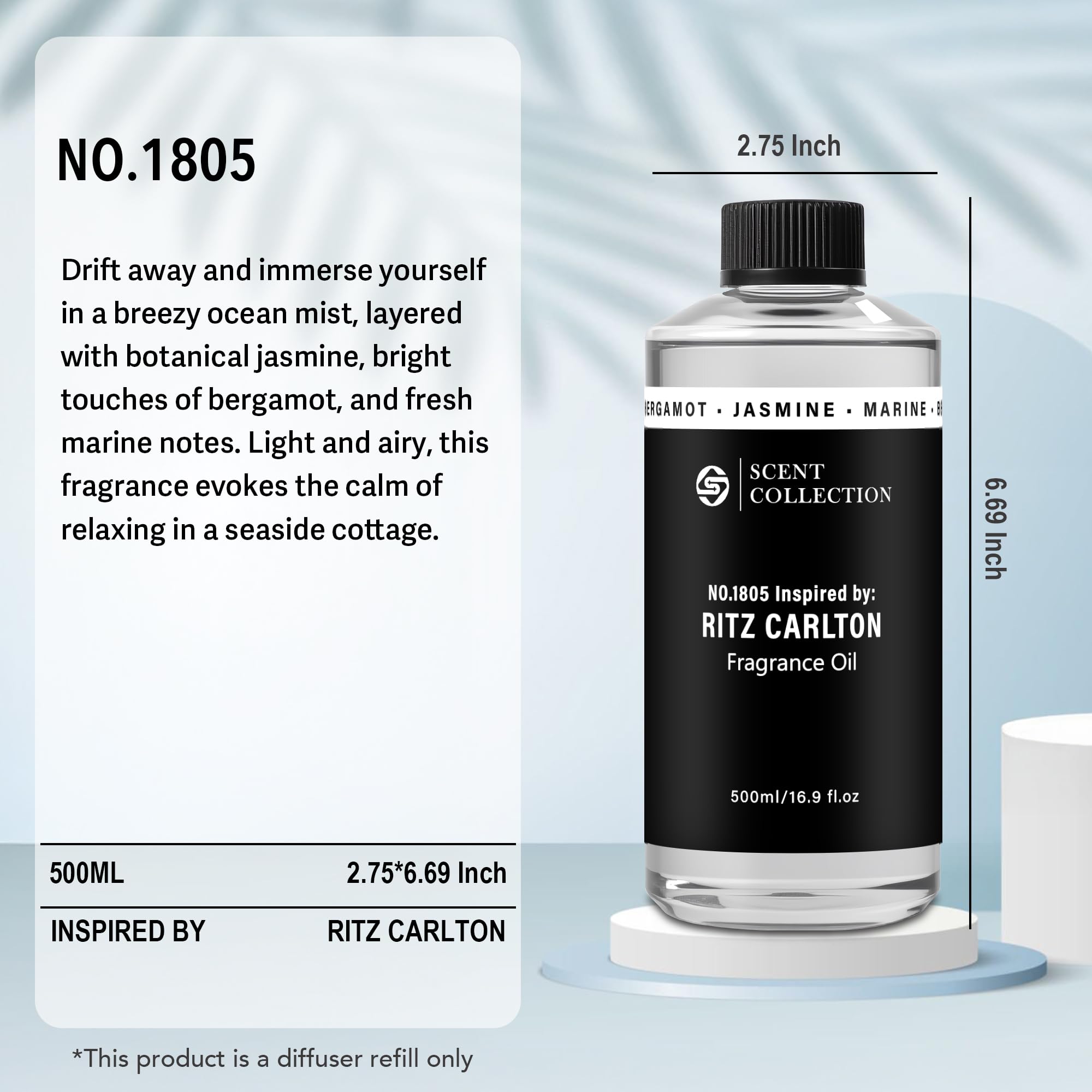 Luxury Hotel Scent Diffuser Oil 500ml – Ritz-Carlton Inspired