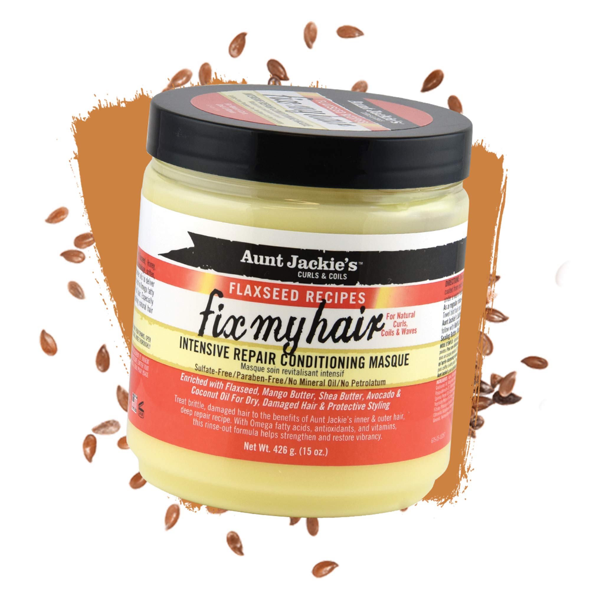 Aunt Jackie's Flaxseed Recipes Fix My Hair, Intensive Repair Conditioning - Aunt Jackie's Official Product View 3