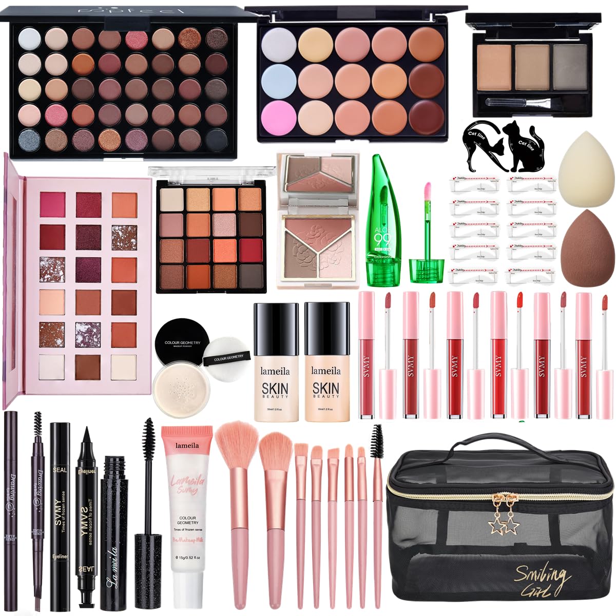 CHAFFUL all-in-one makeup kit for women featuring various makeup products in a comprehensive gift set.