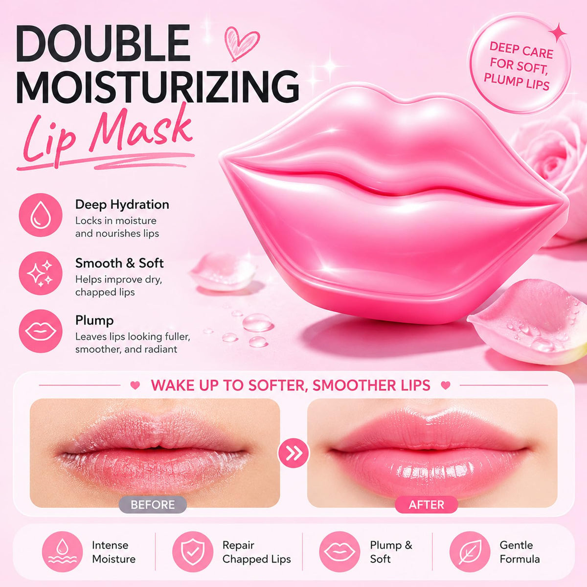20Pcs Moisturizing Plumping Lip Masks Overnight Lip Sleeping - Miniling Official Product Imagery - 7