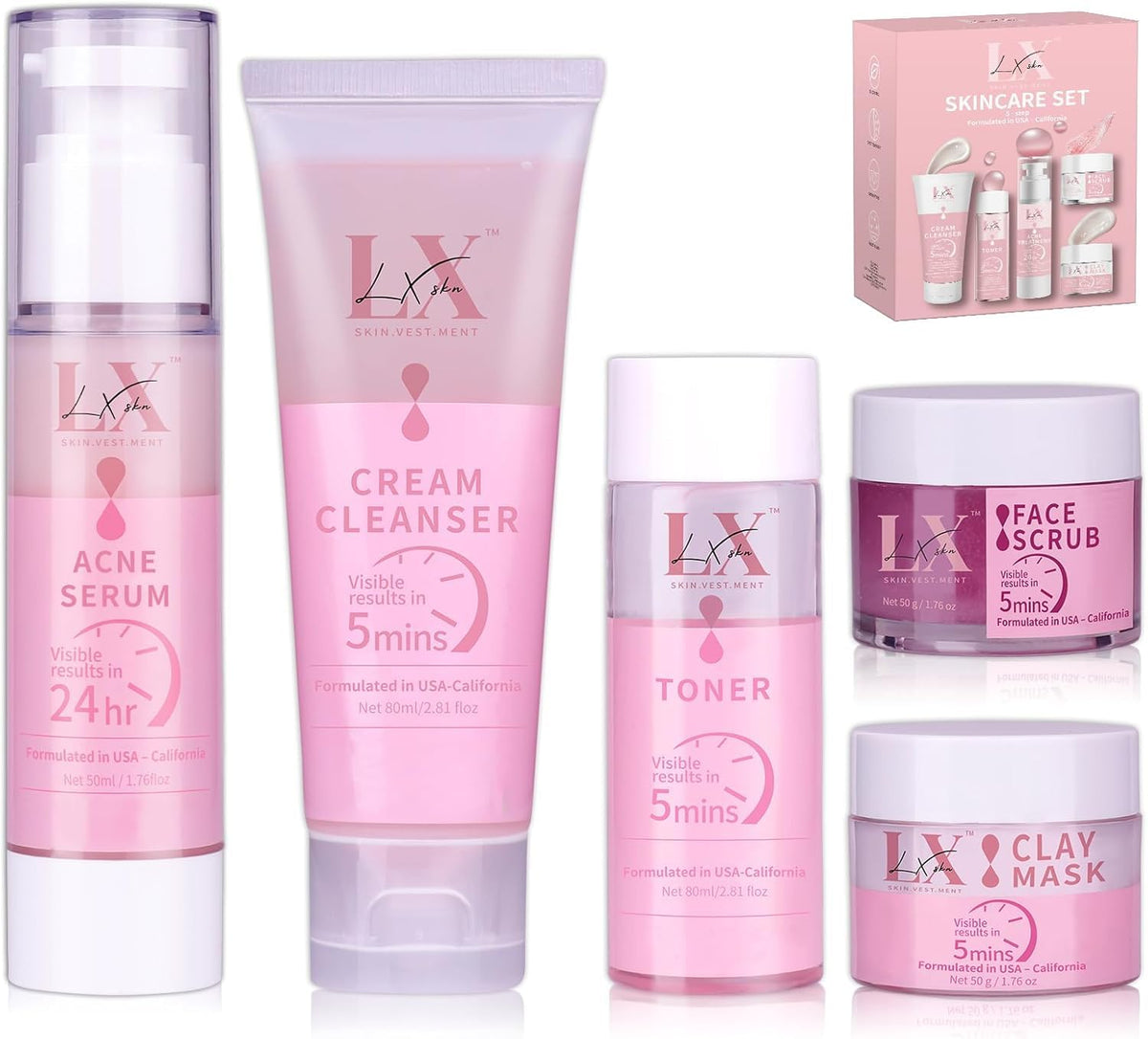 Daily Acne Essentials Kit - LXSKN Official Imagery - 2