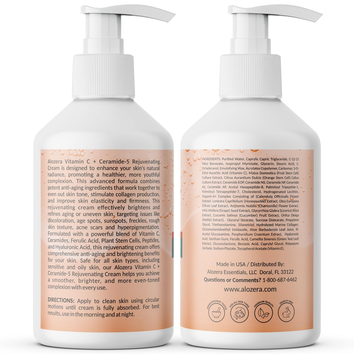 Rejuvenating Brightening Body Lotion Vitamin C Ceramides 16 - Alozera Official Imagery - 8