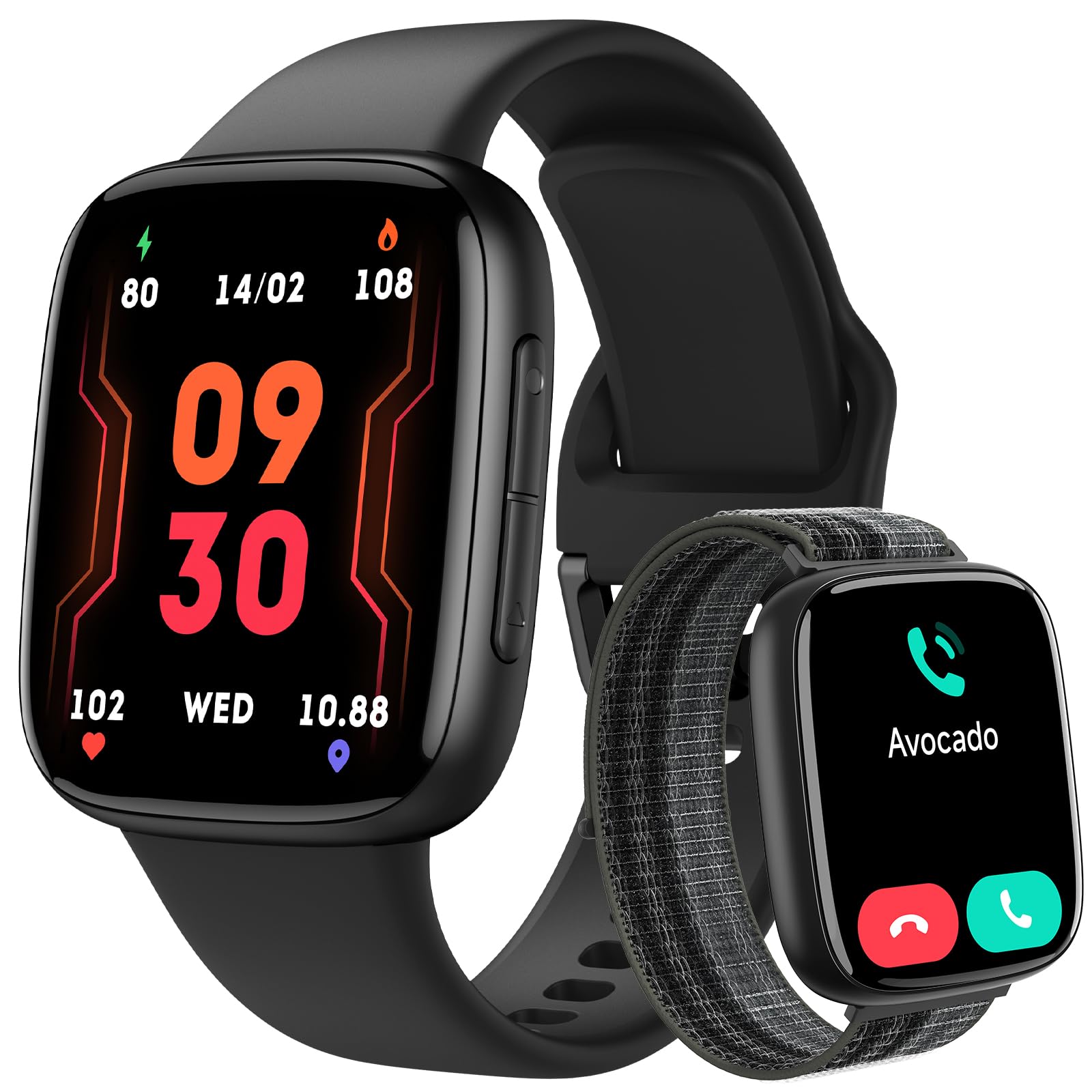 Tensky Smart Watch for Women, Answer/Make Call, 1.85" AMOLED Always-On - View 10