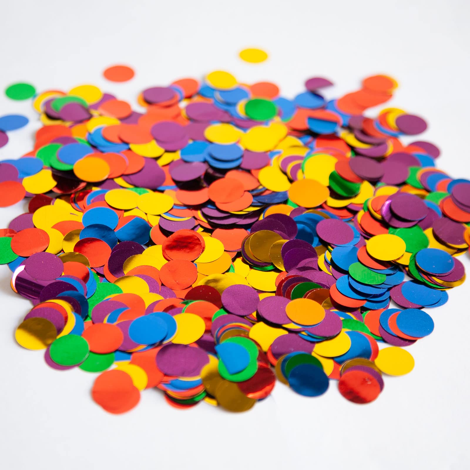 Rainbow Foil Confetti,Colorful Round Dots Glitter Table - Product Imagery