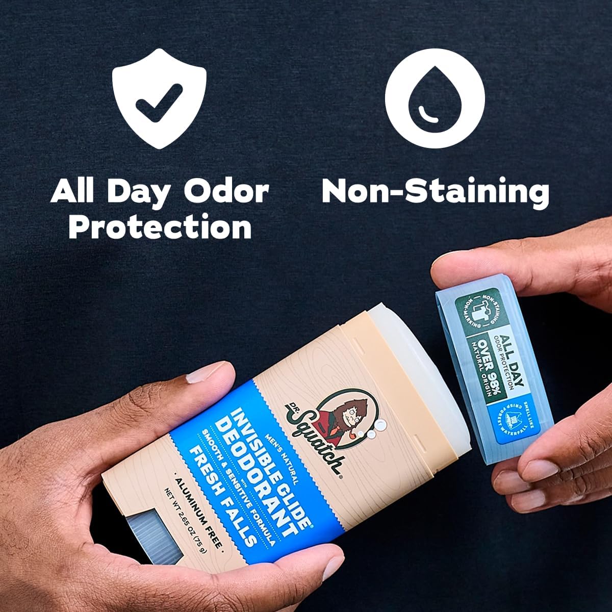 Dr Squatch Invisible Glide Natural Deodorant Men Aluminum - Dr. Squatch Official Imagery - 5