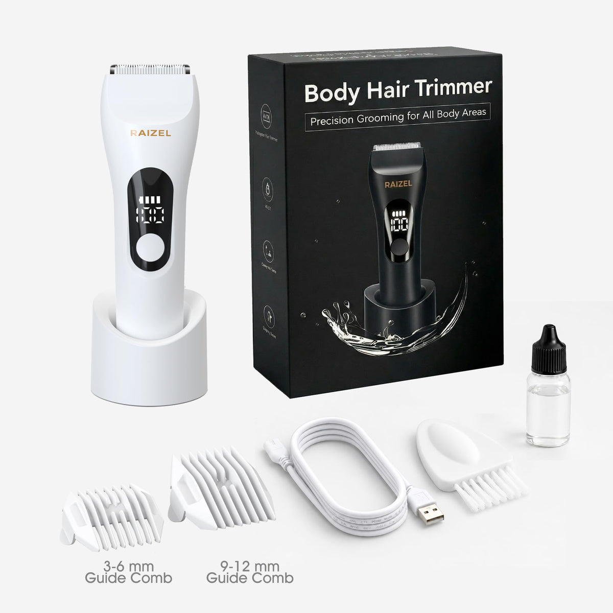 RAIZEL Body Hair Trimmer for Women IPX7 Waterproof Ceramic - RAIZEL Official Imagery - 3