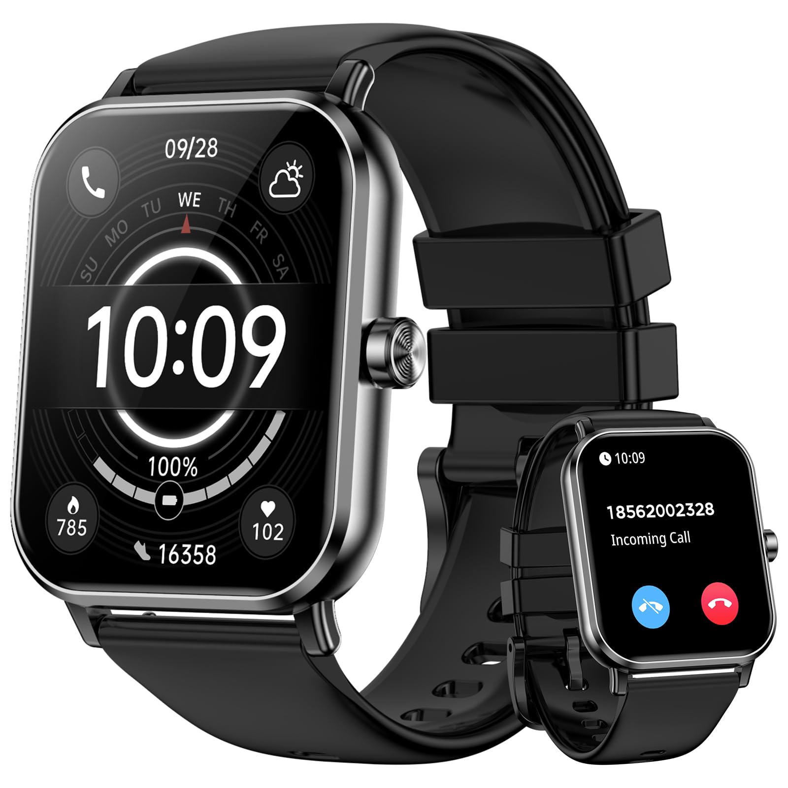QONBINK Smart Watch, 1.85" HD Fitness Tracker with Bluetooth Calls, 5 - View 1