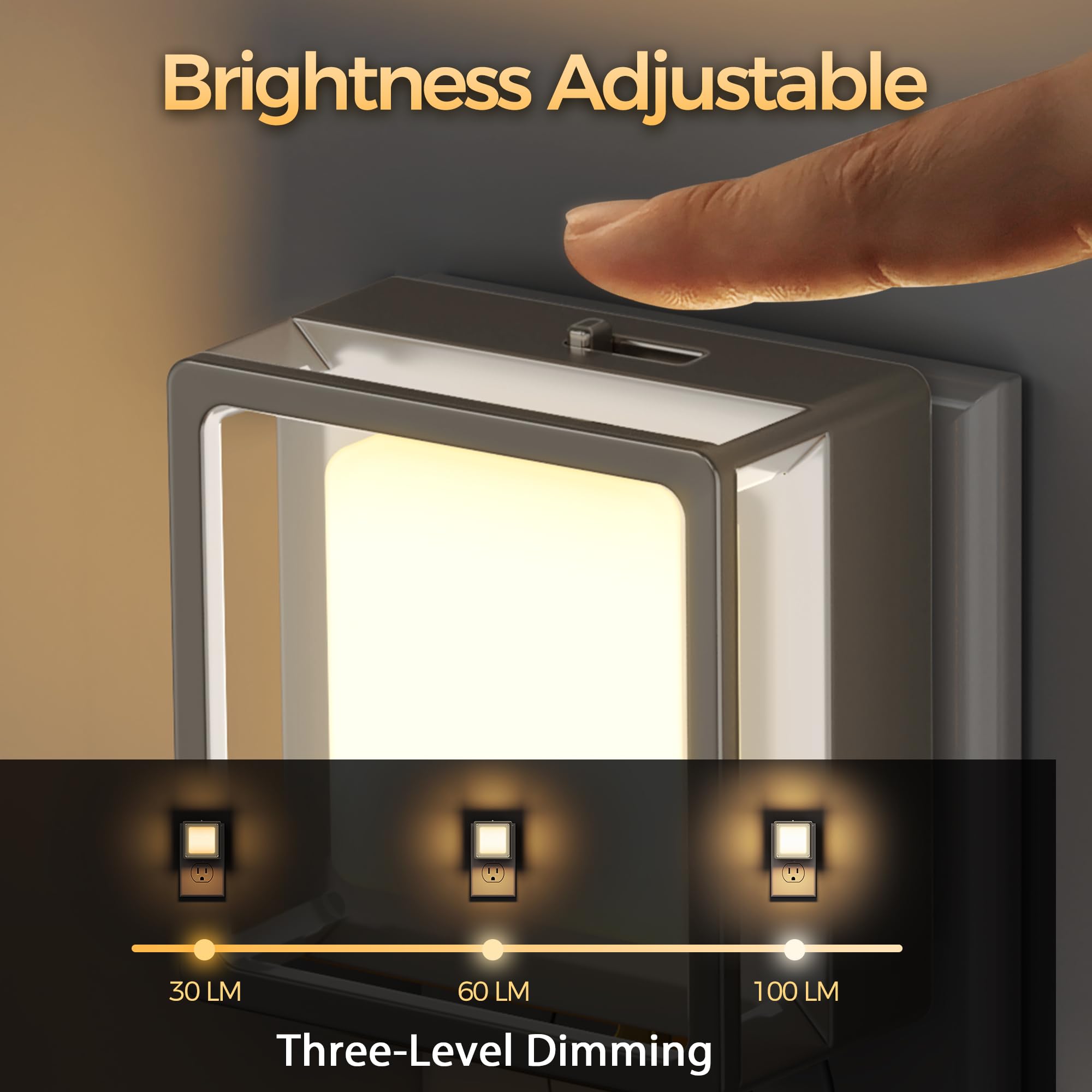 DORESshop Night Light,Night Lights Plug into Wall,2 Pack 3000K Nightlight - DORESshop Official Product View 2