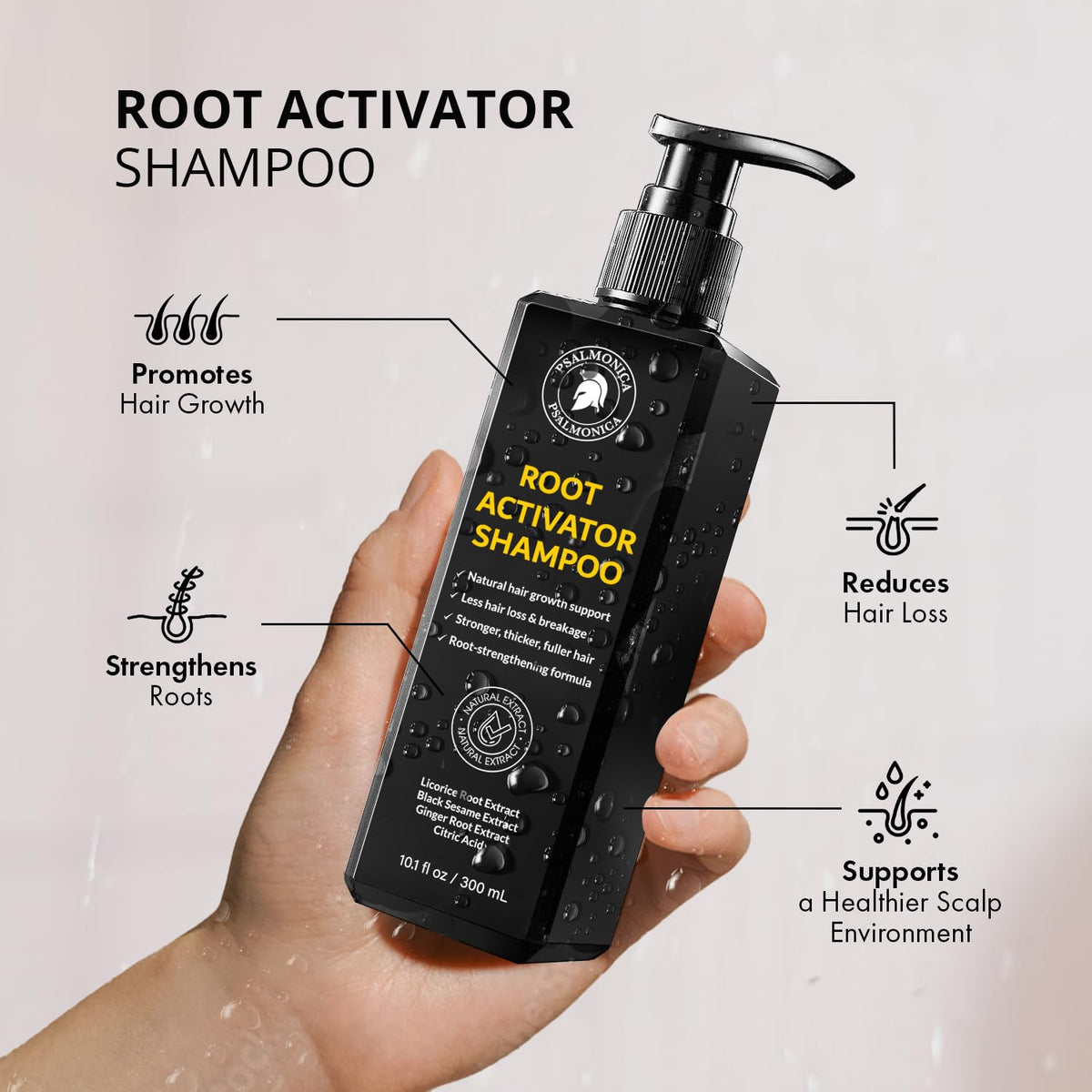 Hair Growth Shampoo and Conditioner Set Sulfate Free Hair - Psalmonica Official Imagery - 7