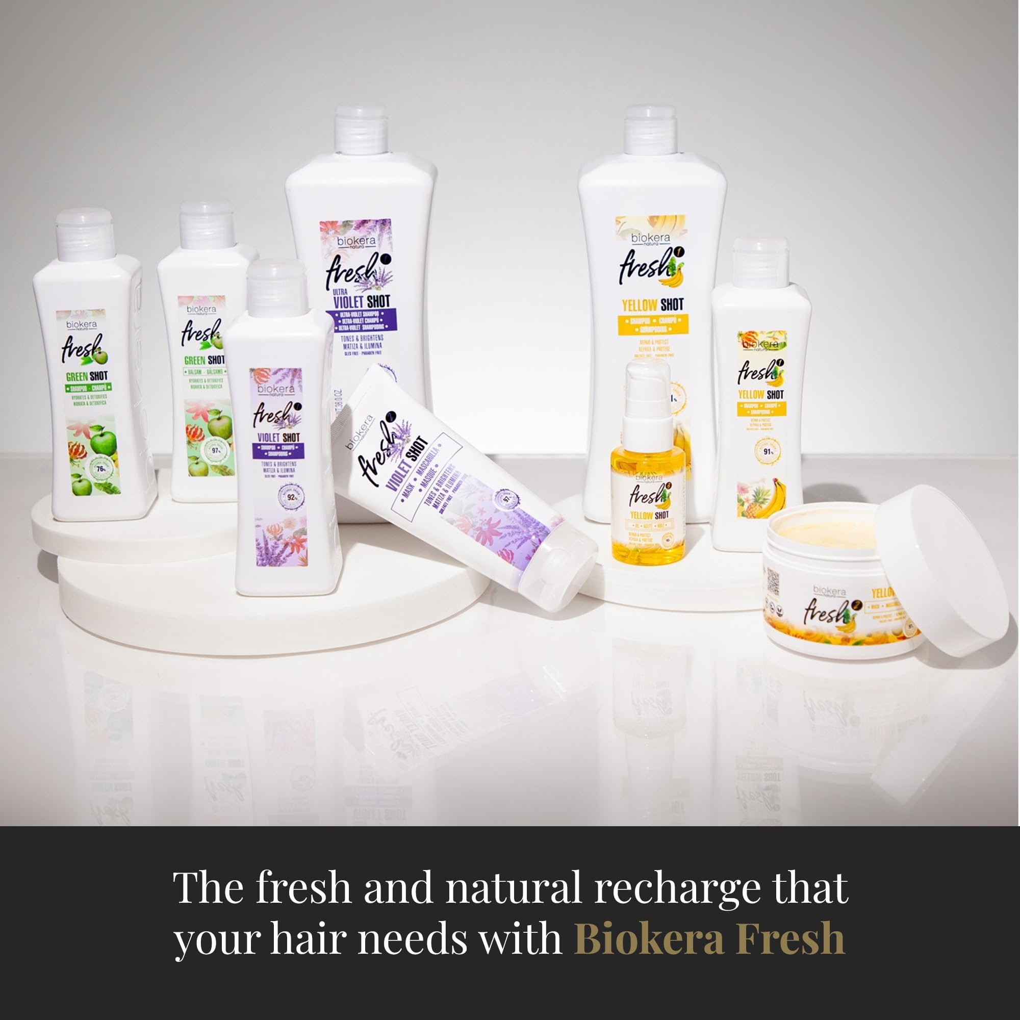 SALERM - Deep Repair Hair Mask - Biokera Fresh Yellow Shot Mask - 250 ml - Hydrates, Repairs, and Protects Hair - Anti-Frizz - Sulfate-Free and Paraben-Free