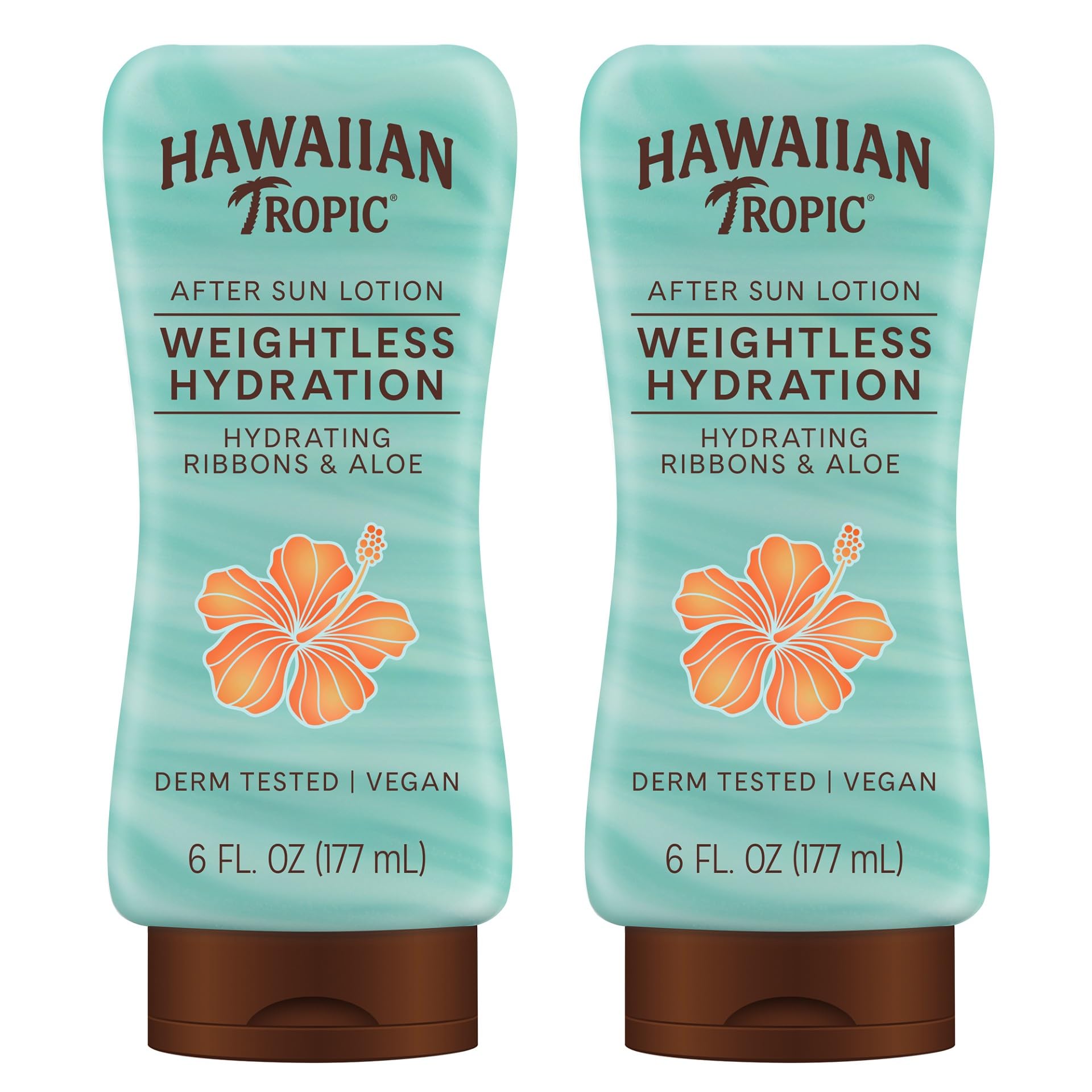 Hawaiian Tropic Weightless Hydration After Sun Lotion, 6 Fl Oz (2 Pack)