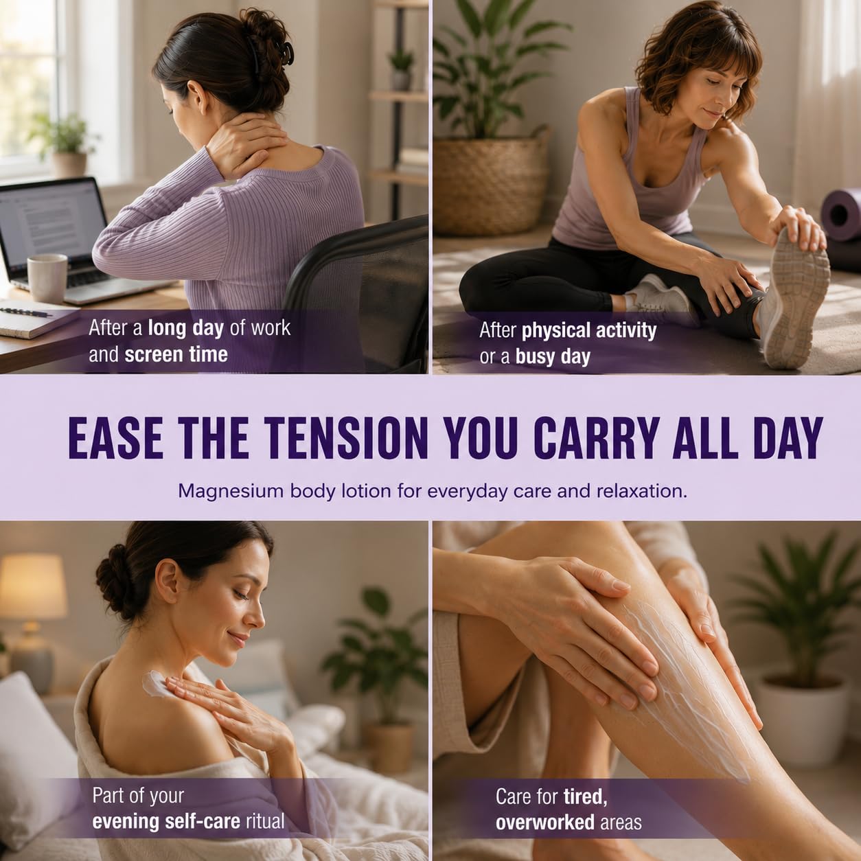 EMPURA Lavender Magnesium Lotion, Relaxing Gifts for Women, 4 Oz