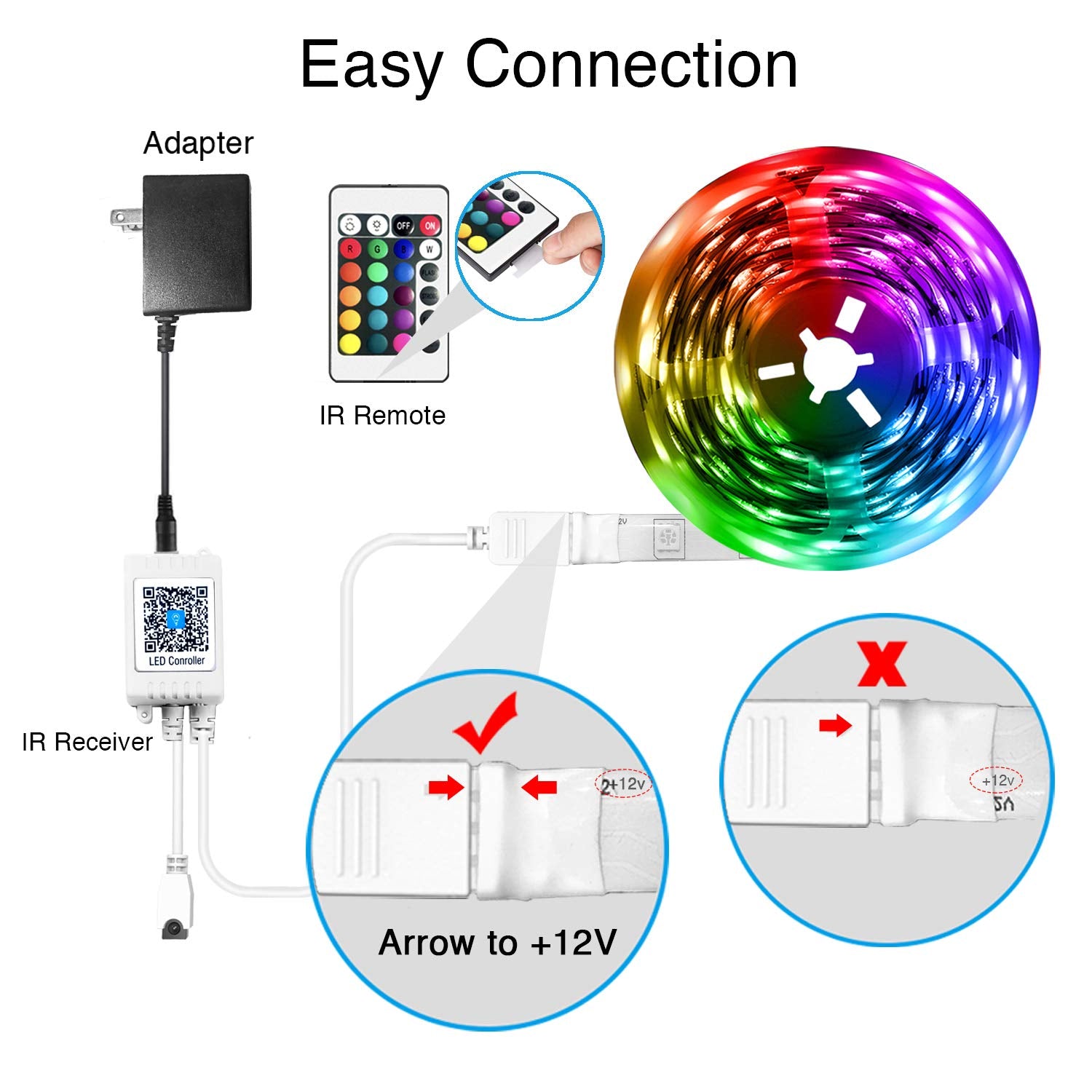 DAYBETTER LED Strip Lights 100ft RGB Lights Strip for Bedroom, Desk, Indoor Room - DAYBETTER Official Product View 5