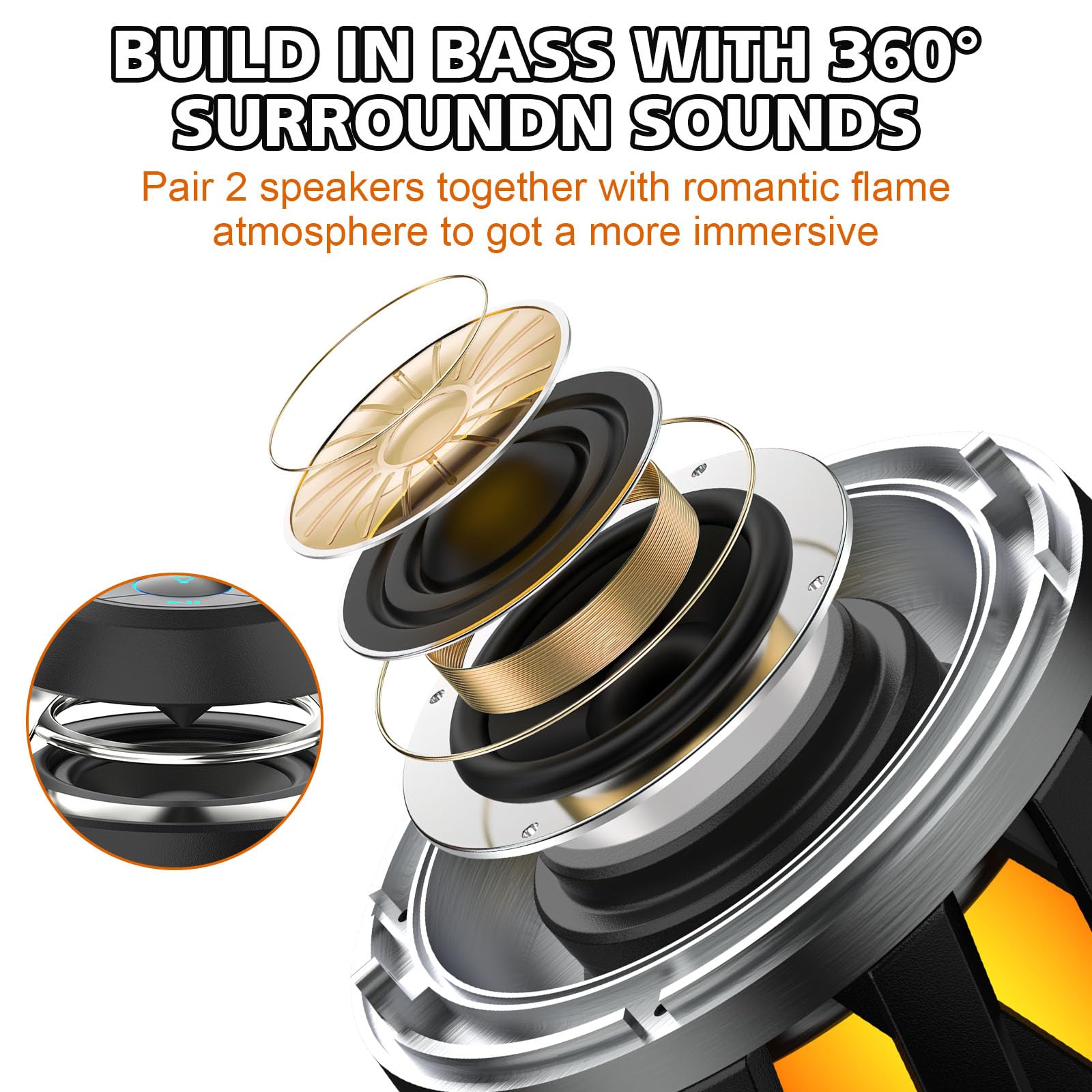 Xpoovv Gifts for Men Him Husband Boyfriend, Outdoor Bluetooth Speaker with Reali - Xpoovv Official Product View 5