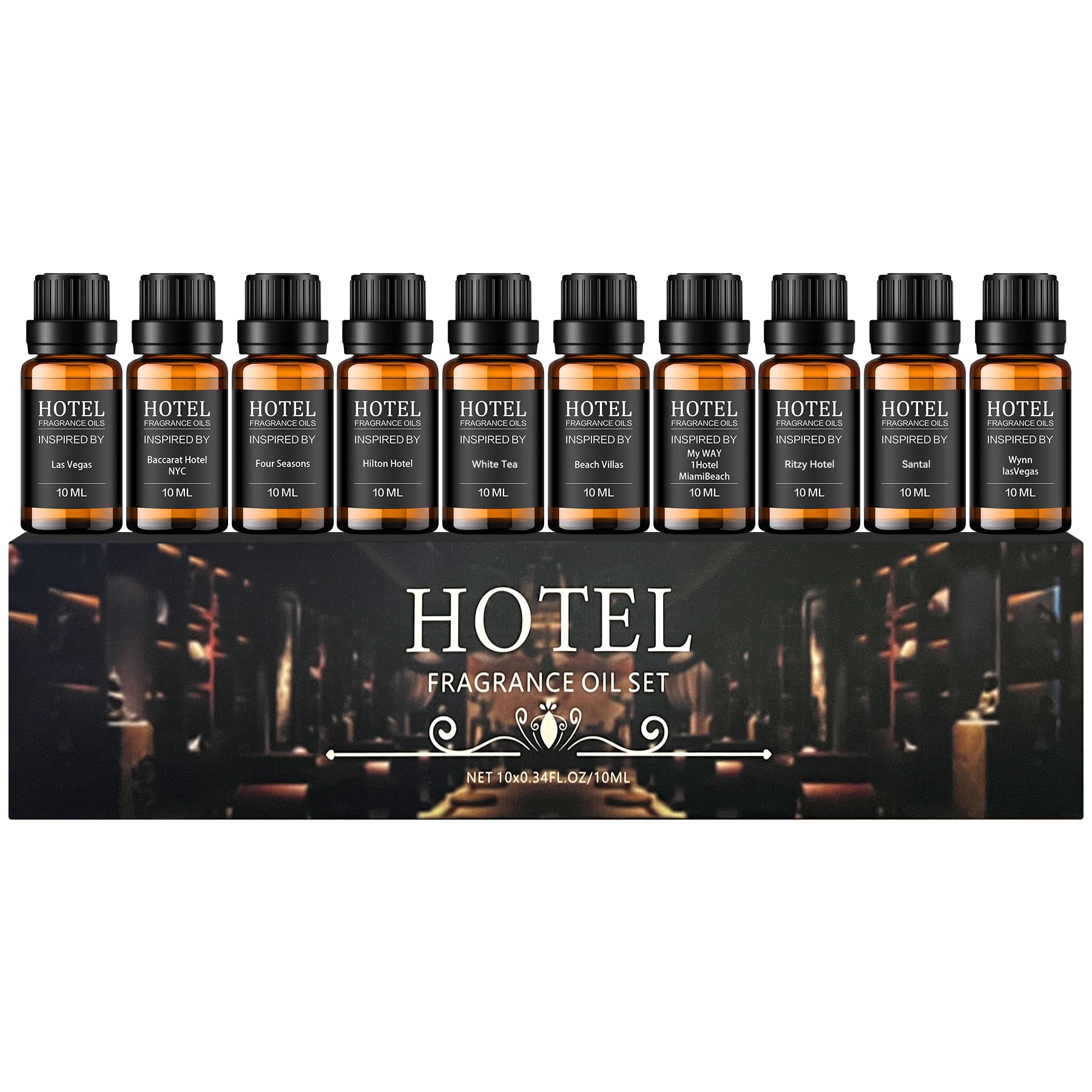 Hotel Collection Diffuser Essential Oil Gift Set,Hotel Scents - Product Imagery