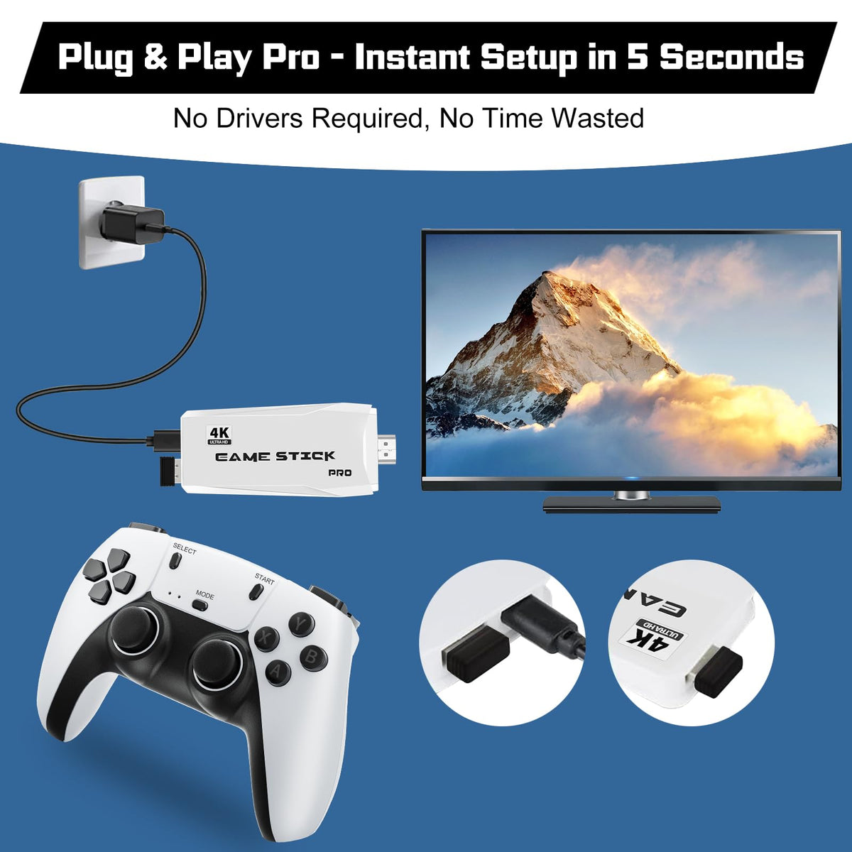 New Retro Game Console Classic Video Games with 4K HDMI 20 - Plestudent Official Imagery - 6