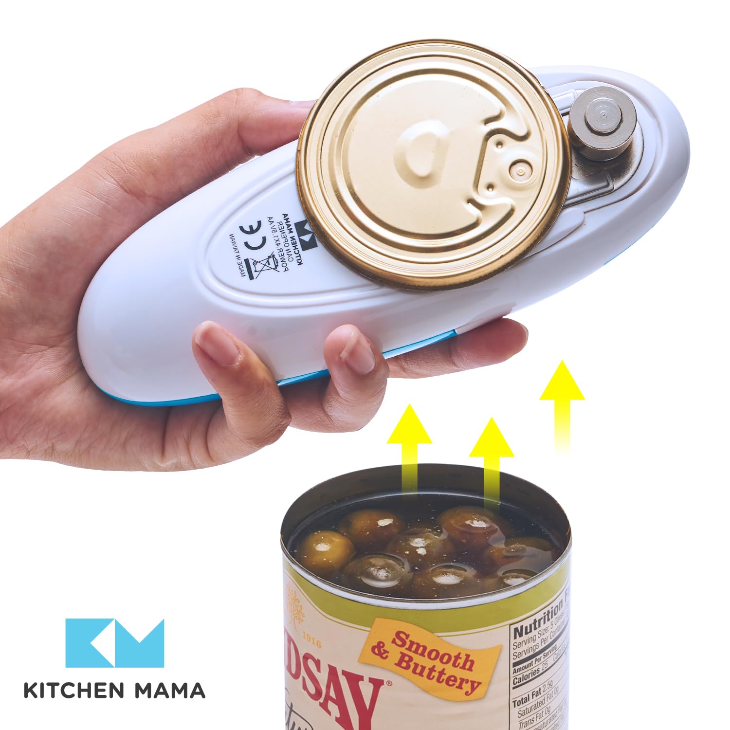 Kitchen Mama Auto Electric Can Opener, Sky Blue by Kitchen Mama - Angle View 6