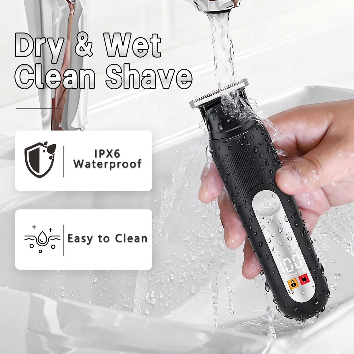 SUNNOW Beard Trimmer for Man Manscape Rechargeable Beard - SUNNOW Official Imagery - 4