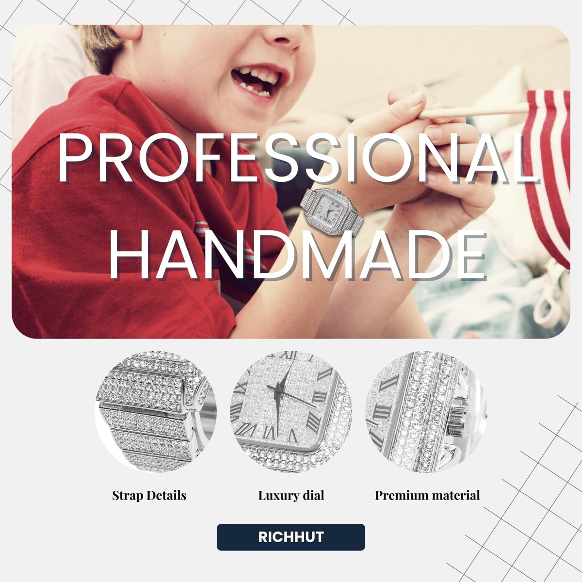 Luxury Diamond Watch for Kids Teen - richhut Official Imagery - 6