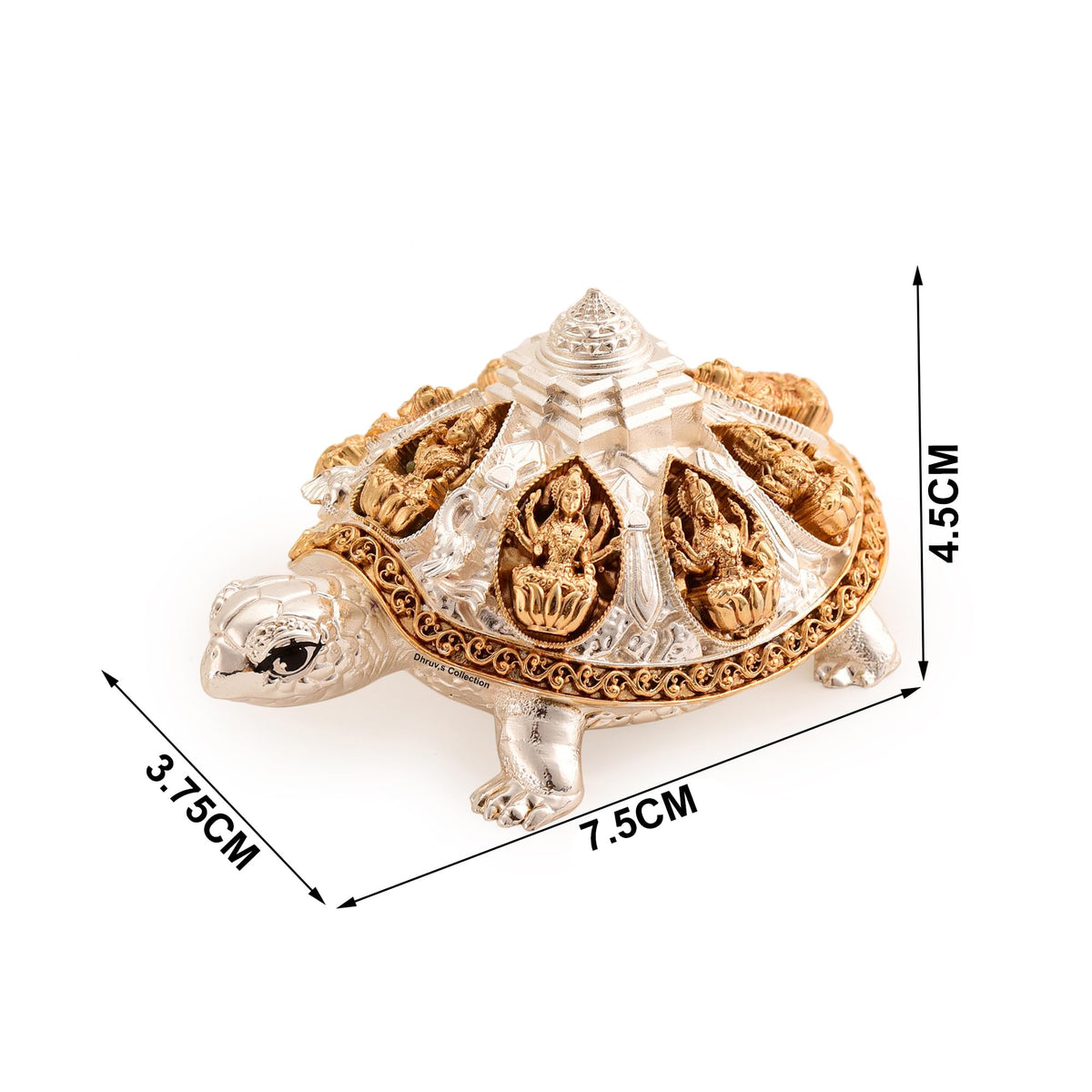 DHRUVS COLLECTION 24k Gold 999 Silver Plated Tortoise Turtle - DHRUVS COLLECTION Official Imagery - 4