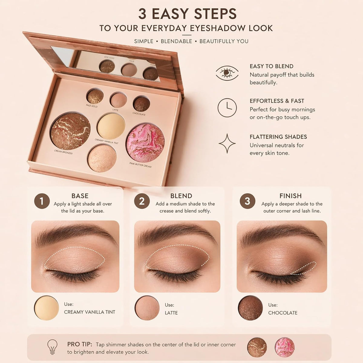 Baked Full Face Palette for Mature Skin All In One Makeup - llasido Official Imagery - 5