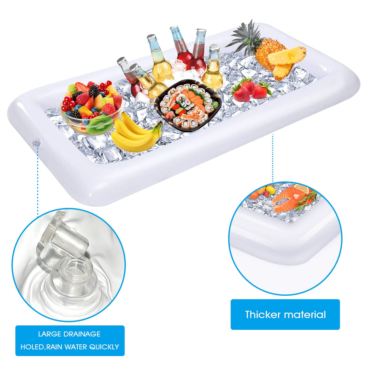 4 Pack Inflatable Ice Serving Bar Pool Party Buffet Drink - jxzdle Official Imagery - 5