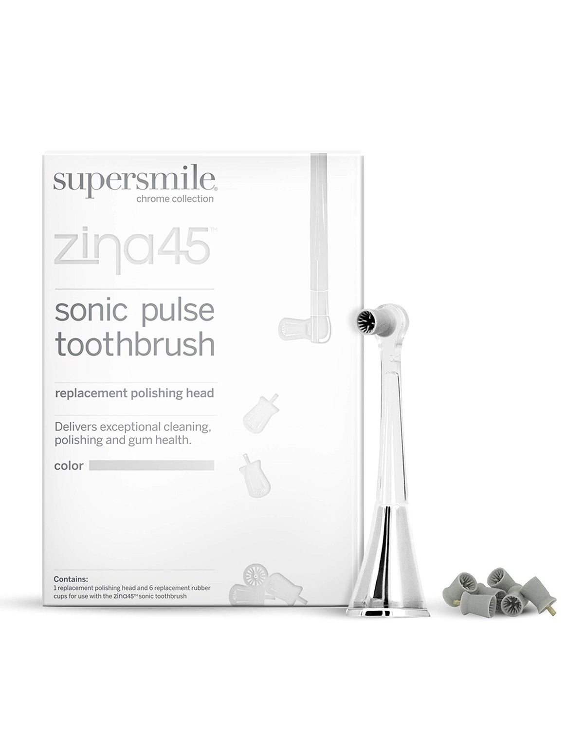 Supersmile Zina45 Replacement Polishing Head Silver - Supersmile Official Imagery - 2