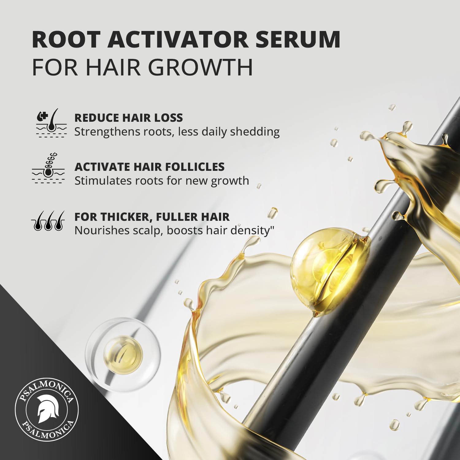 Psalmonica Hair Growth Serum - Root Activator Scalp Treatment for Hai - Psalmonica Official Product View 3